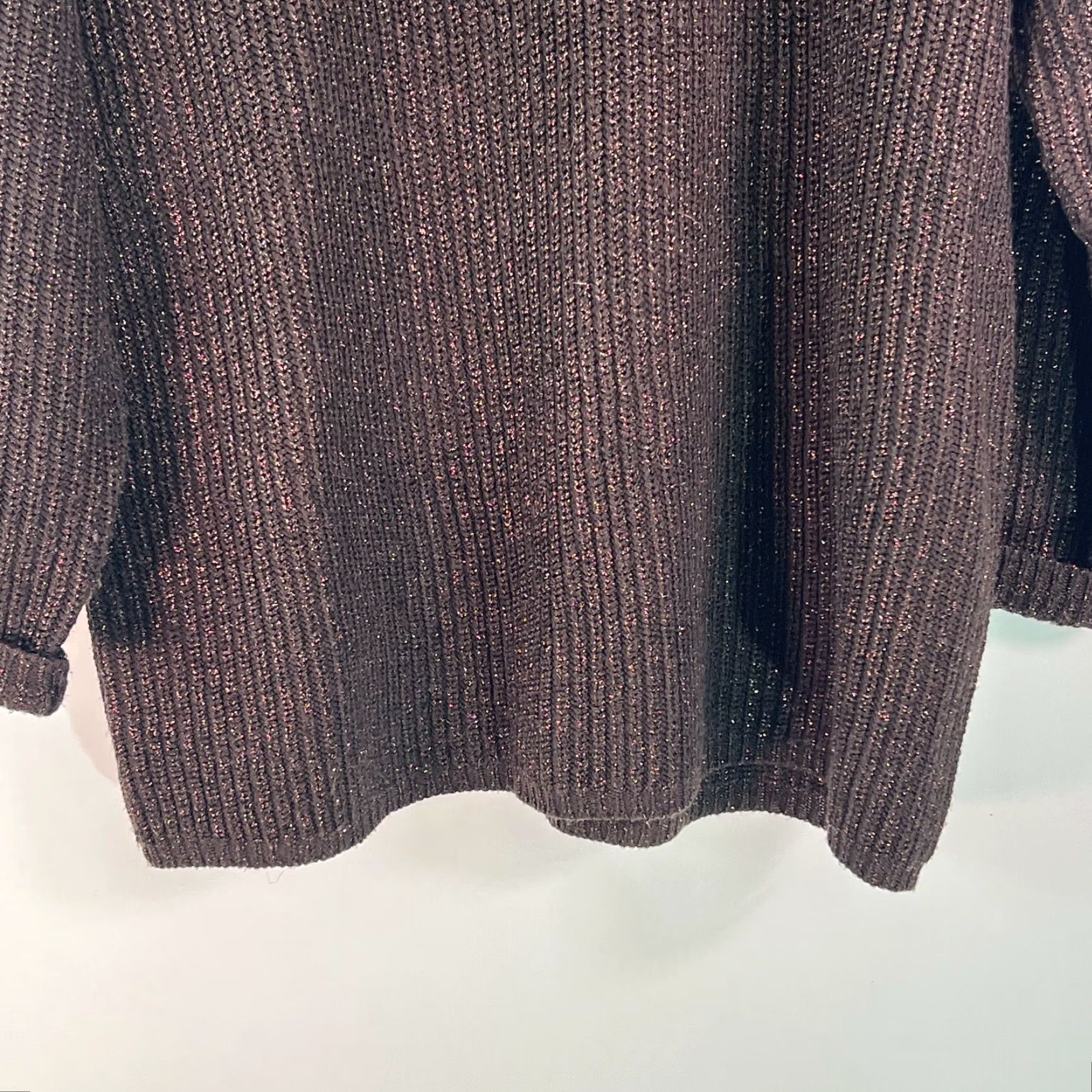 Vintage Nina Charles For Kasper A.S.L Womens Turtleneck Knitted Brown Sweater Size XL Size XL / US 12-14 / IT 48-50 - 5 Thumbnail