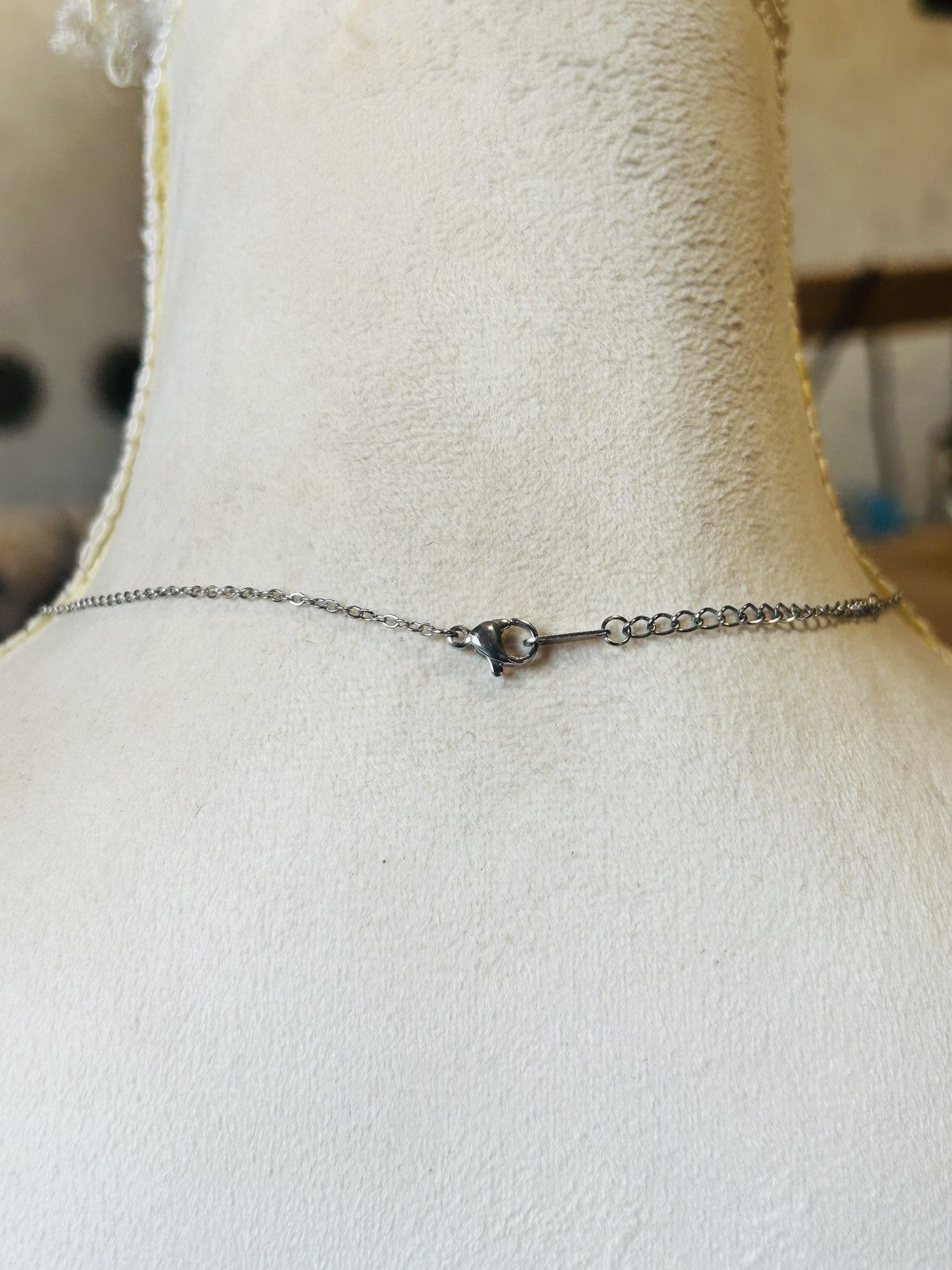 Handmade Handcrafted beaded drop pendant on chain necklace Size ONE SIZE - 5 Thumbnail