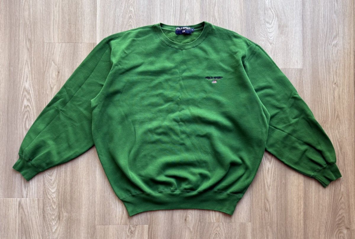 Ralph Lauren Vintage Polo Sport Ralph Lauren Green Sweatshirt Size US XL / EU 56 / 4 - 1 Thumbnail