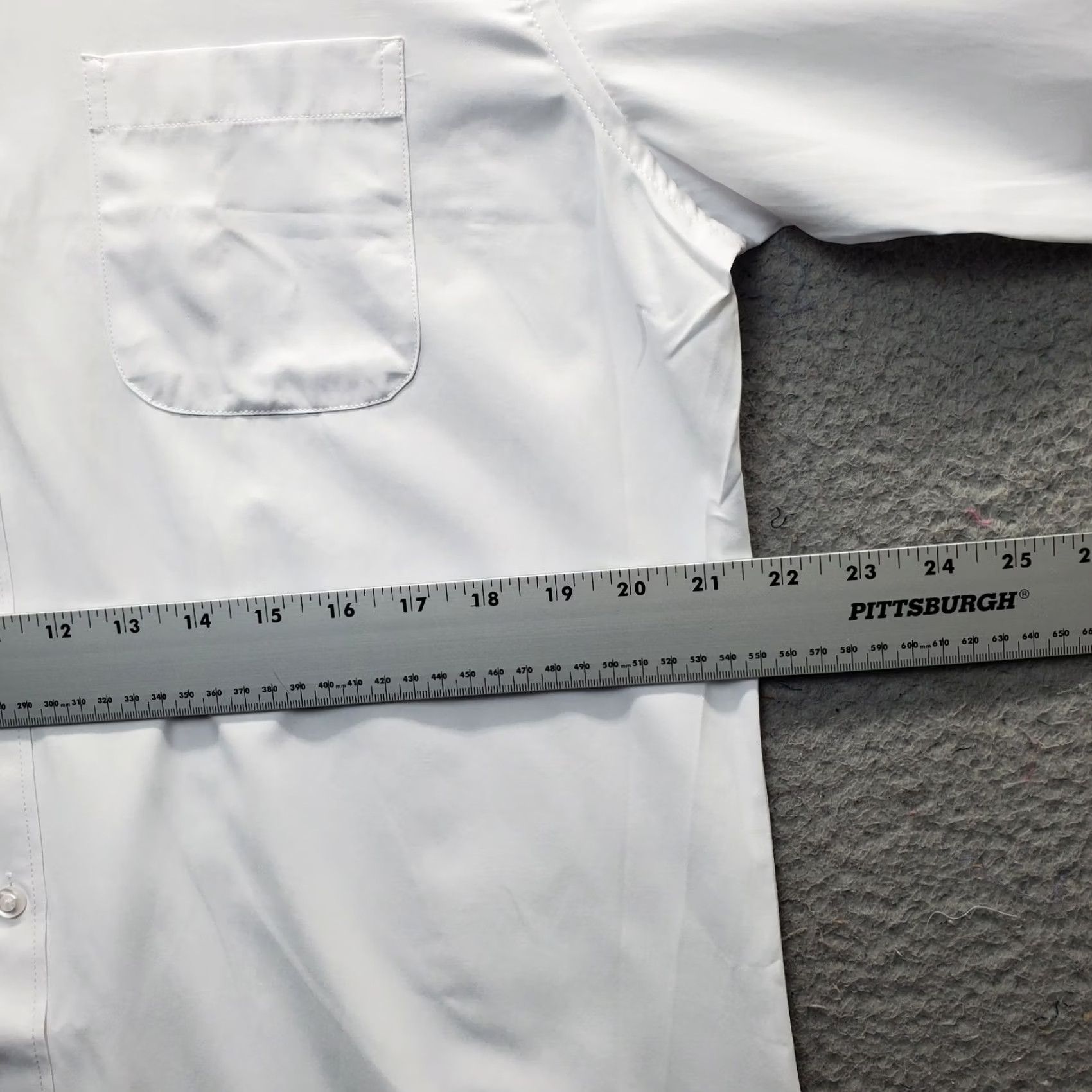 Vintage ZEROYAA Dress Shirt Men 42 White Formal Relaxed Fit Long Sleeve Collar Button-Up Shirt Mens 42 White Dress Shirt Size 42R - 4 Thumbnail