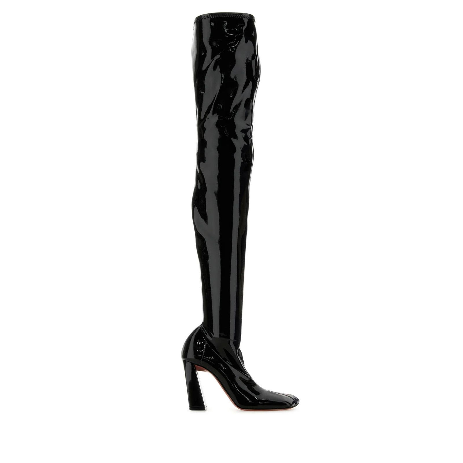 AMINA MUADDI Marine Black 95mm Tall Boots New And Authentic