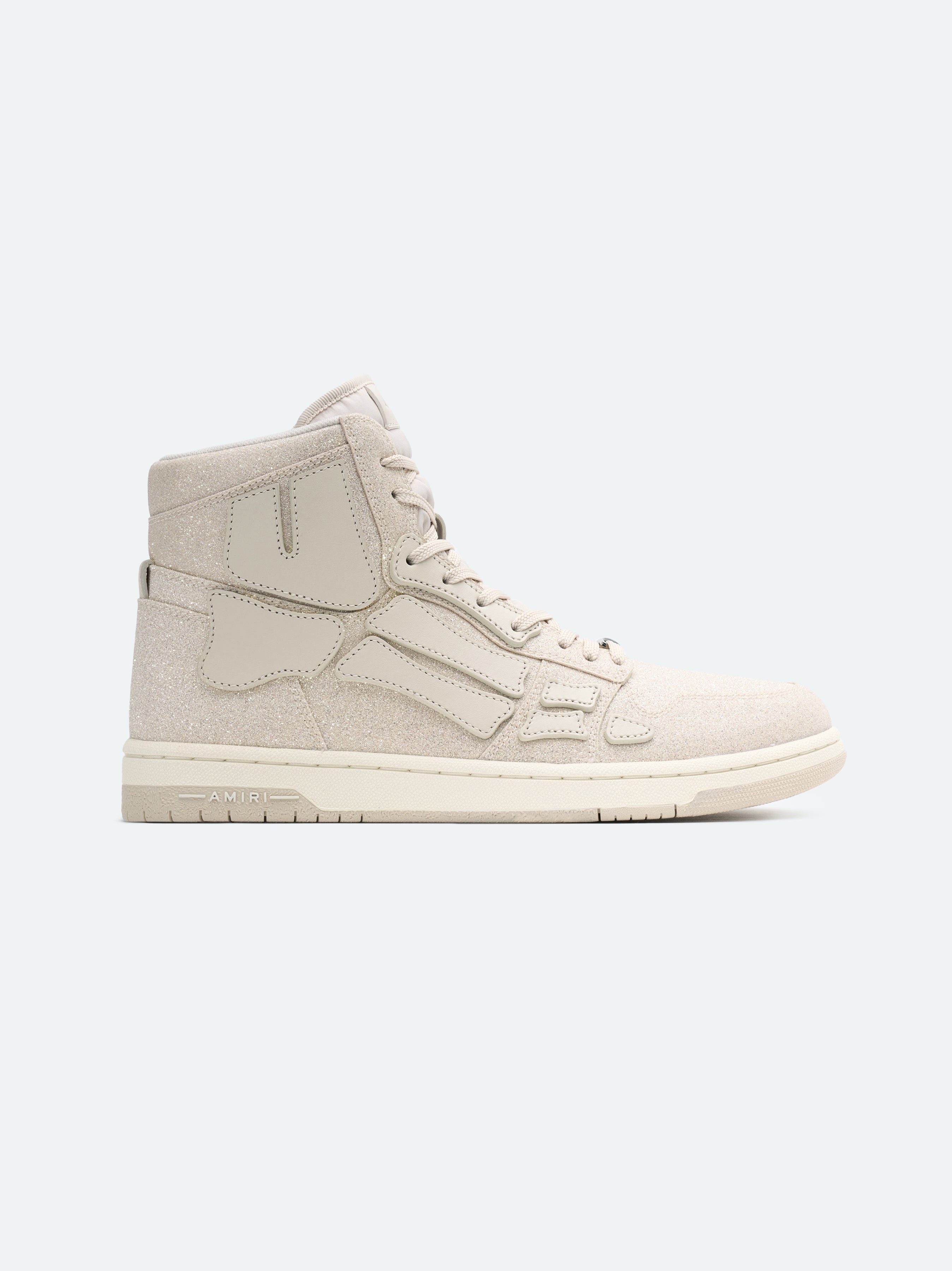 o1w1db11224 Leather Hi-Top Sneakers in Beige