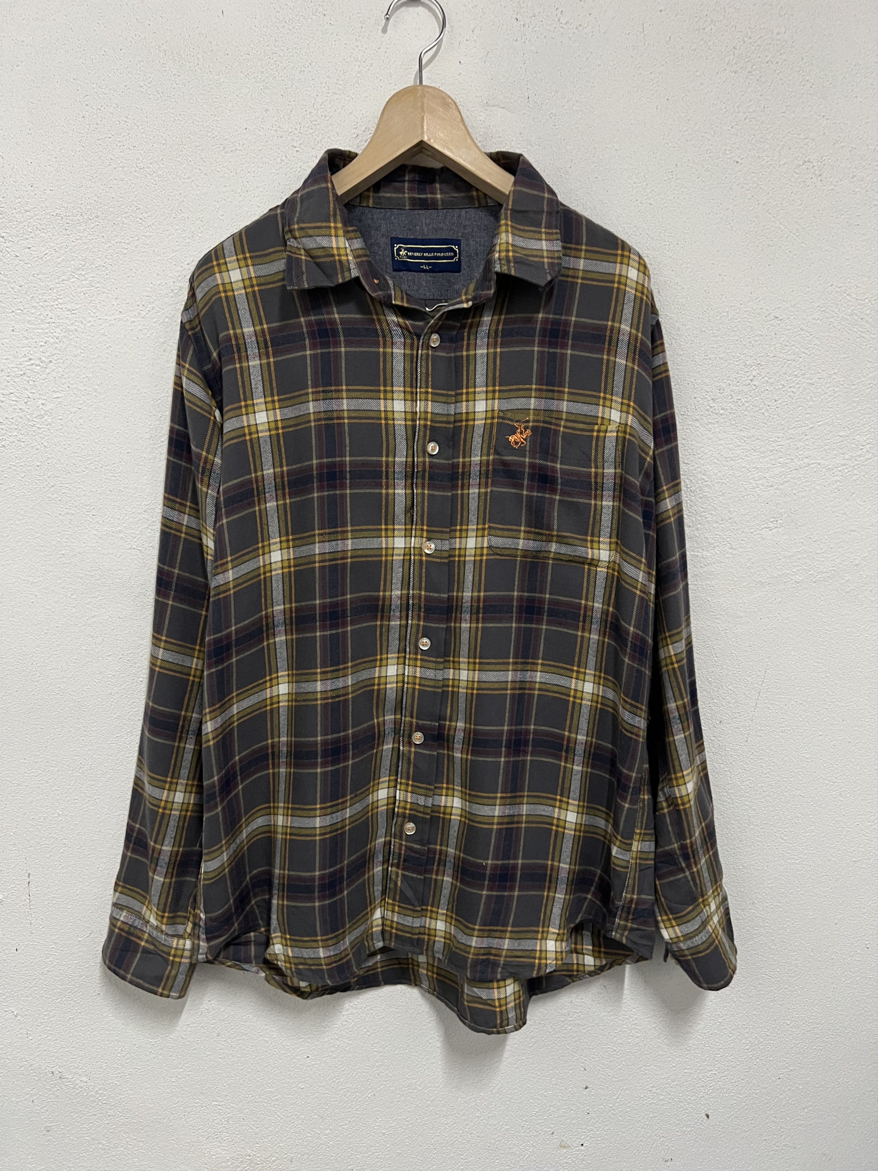 Vintage Beverly Hill Polo Club Plaid Tartan Flannel Shirt Jacket Size US L / EU 52-54 / 3 - 2 Thumbnail