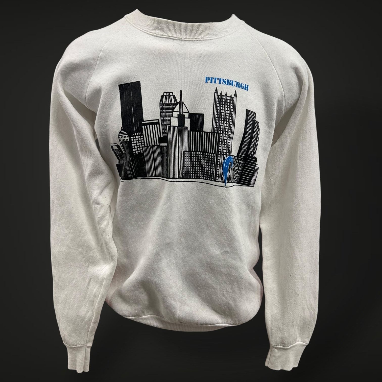 Vintage Vintage 1980s Pittsburgh Skyline Sweatshirt – White Crewneck Size US L / EU 52-54 / 3 - 1 Thumbnail