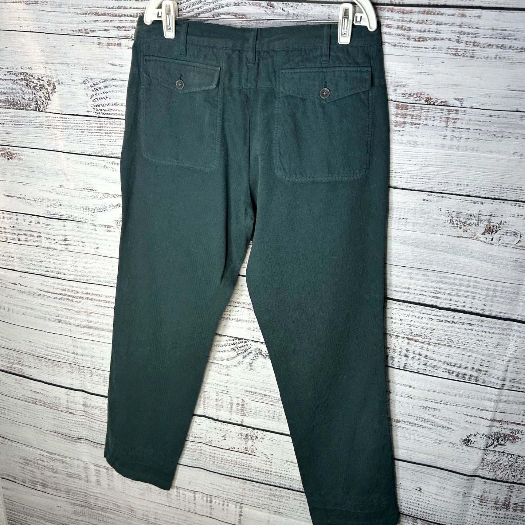 CO VINTAGE Guideboat Co Green Cotton Chino Pants Straight Leg 34x31 Men City Casual Waist 34 Inseam 31 Size 34 Pants Size US 34 / EU 50 - 7 Thumbnail