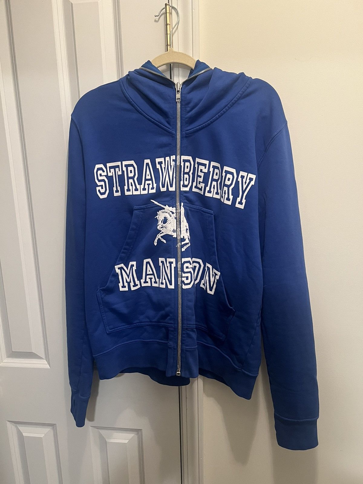 Pre-owned Unwanted Strawberry Mansion Full Zip Hoodie In Blue