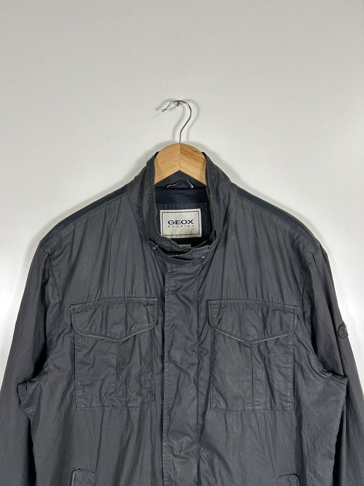 Geox × Italia Independent 🔥Geox Respira Italia Patent Zipper Jacket Size US L / EU 52-54 / 3 - 4 Thumbnail