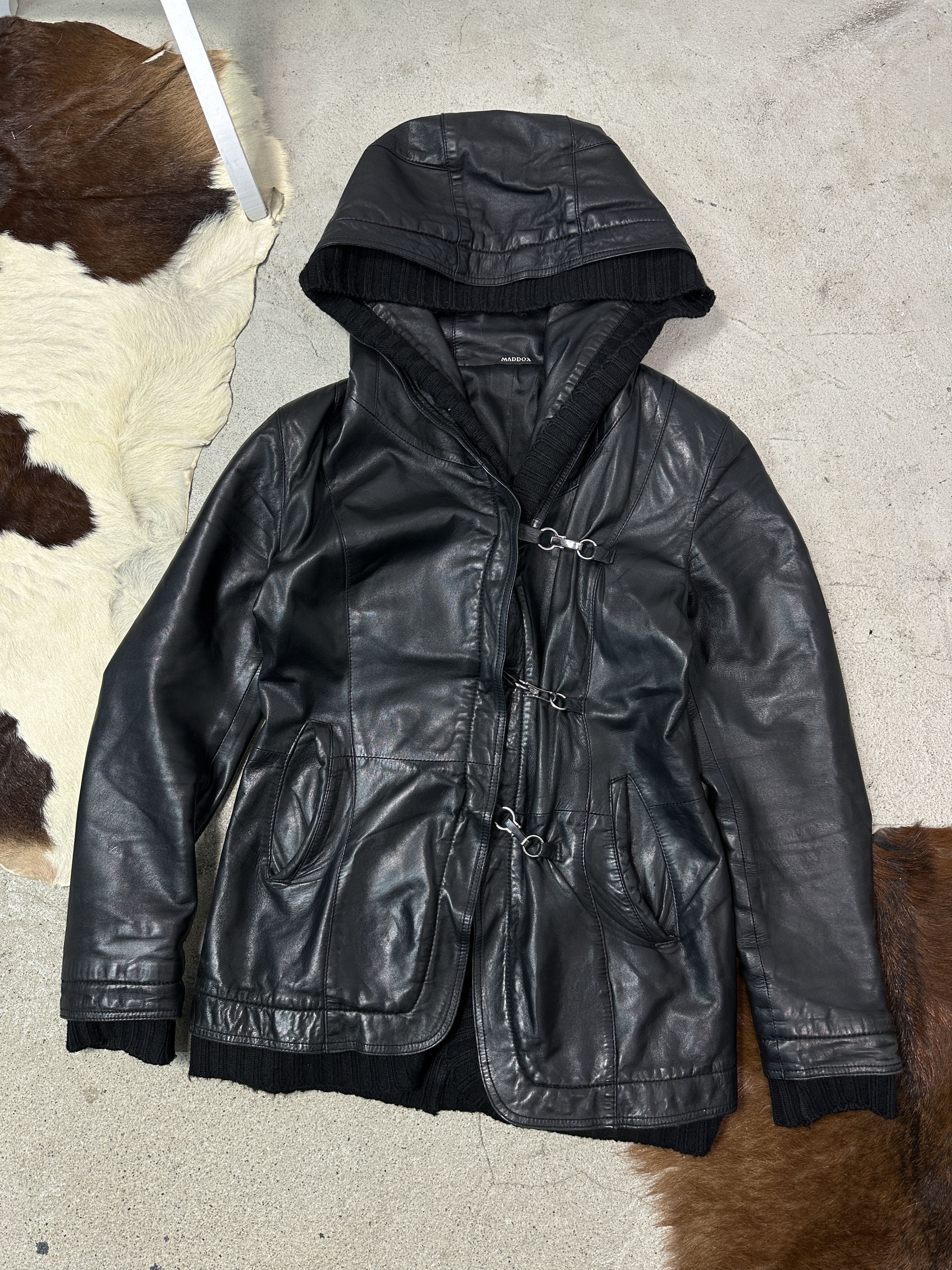 Vintage Vintage Avant Garde Grunge Leather Big Collar Jacket Y2K Size M / US 6-8 / IT 42-44 - 6 Thumbnail