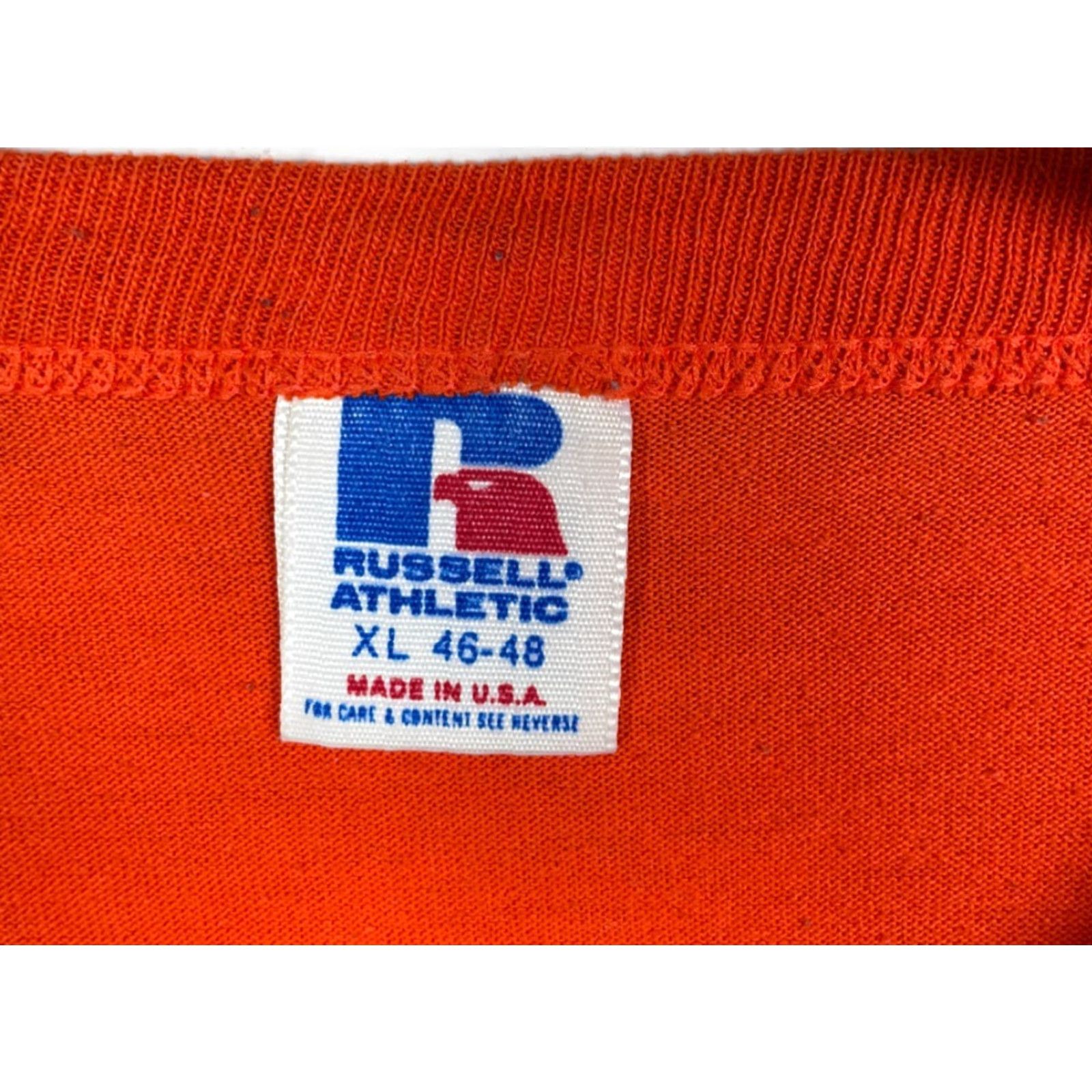 Russell Athletic VINTAGE Russell Athletic Clio Michigan Basketball T-Shirt Adult XL Orange 80s 90s City Retro Sports Men Shirt Size US XL / EU 56 / 4 - 3 Thumbnail