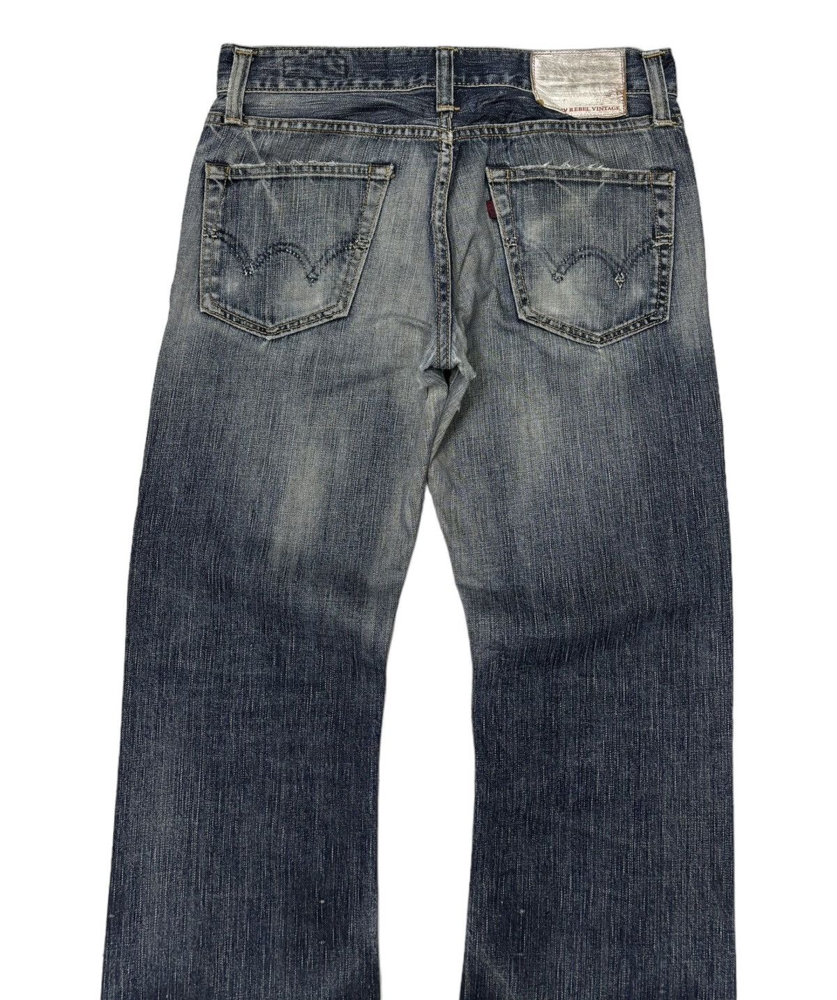 Edwin EDWIN 511 REBEL VINTAGE FLARED DISTRESSED DENIM FLARE JEANS Size US 30 / EU 46 - 9 Thumbnail