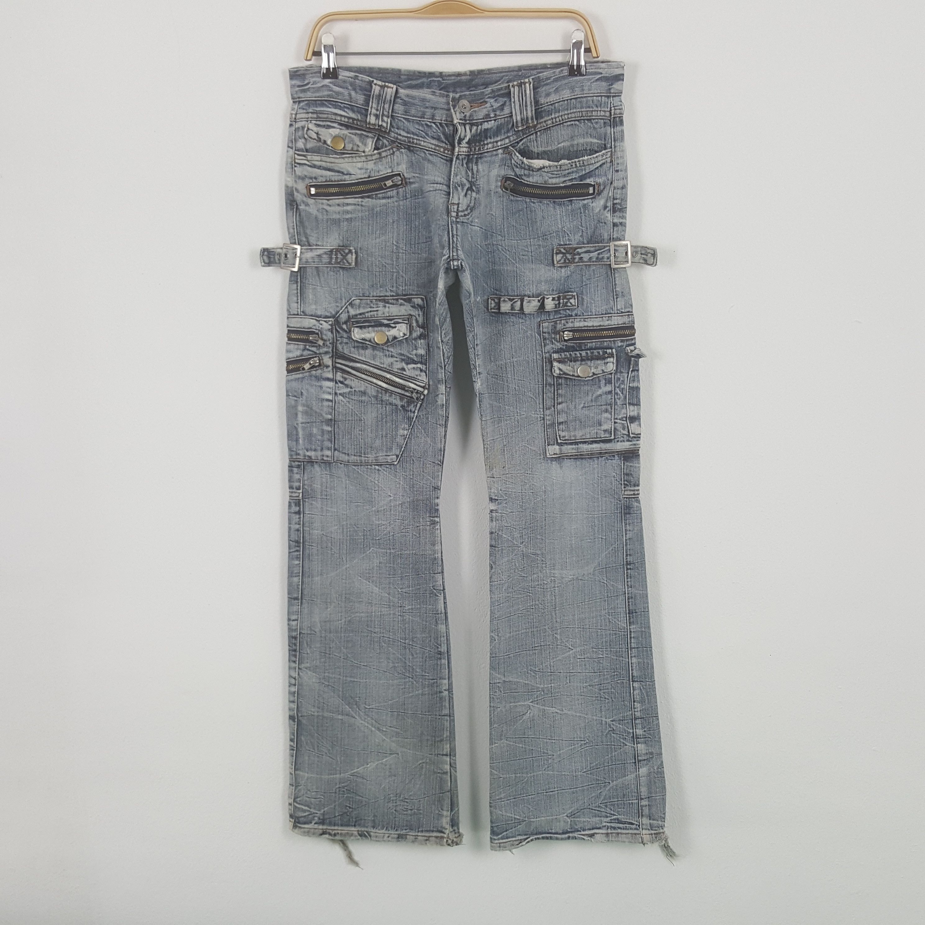 Vintage Semantic Design Cargo Denim Pants