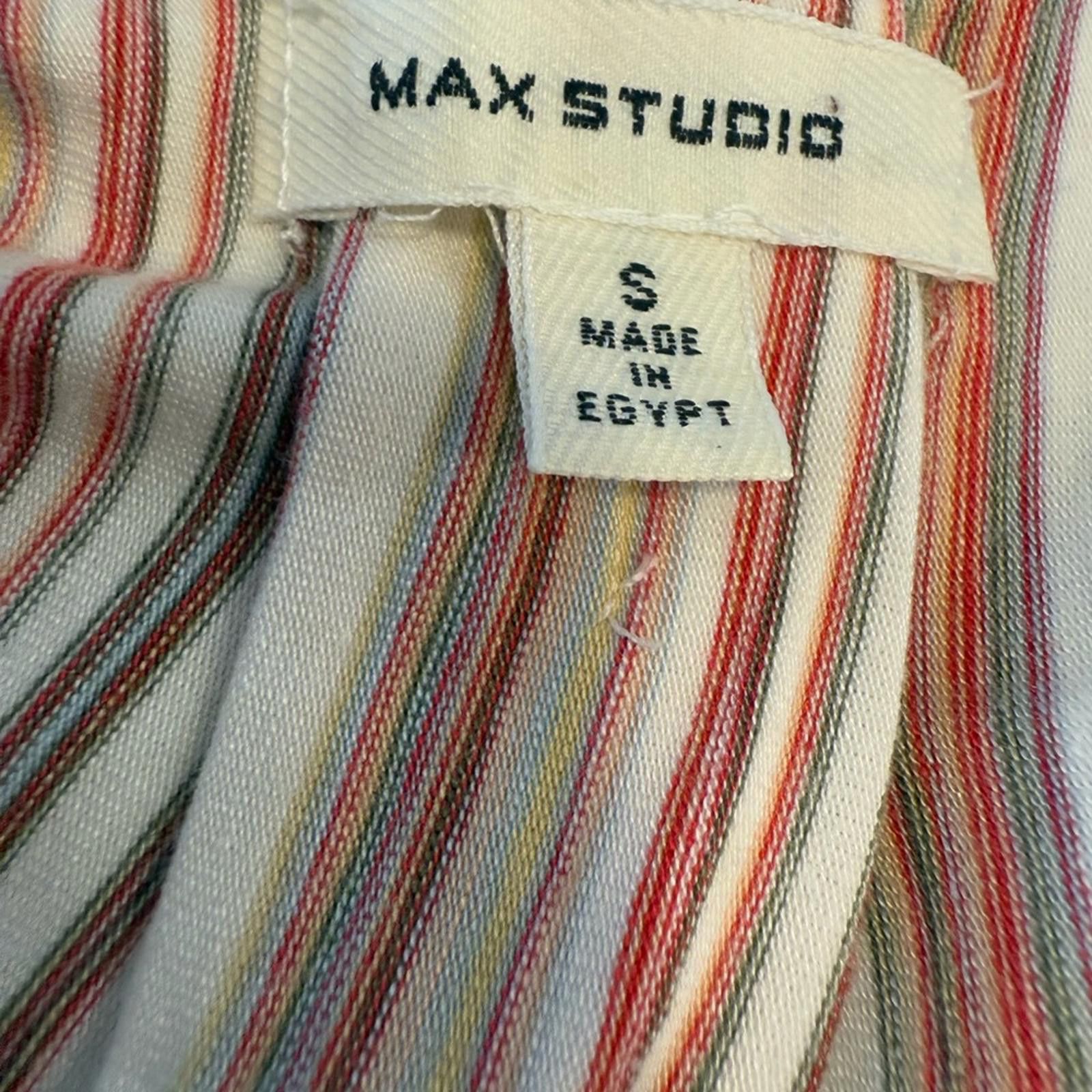 Other Max Studio cold shoulder neutral striped top SZ SM Size S / US 4 / IT 40 - 4 Thumbnail