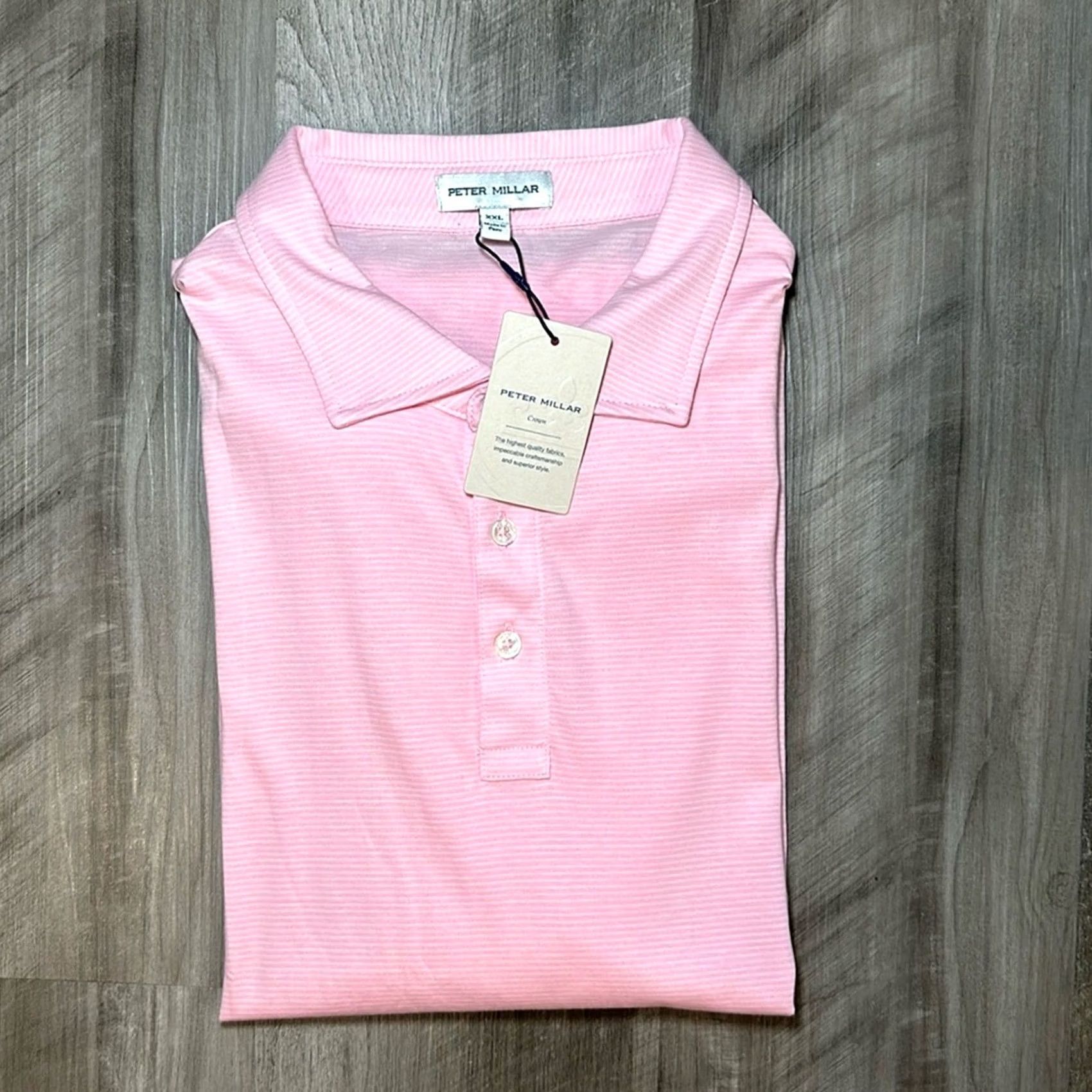 Peter Millar Peter Millar Crown Pilot Mill Haynes Stripe Polo 2XL Men Pink White Stripes Polo Men 2XL Regular NWT Size US XXL / EU 58 / 5 - 2 Thumbnail