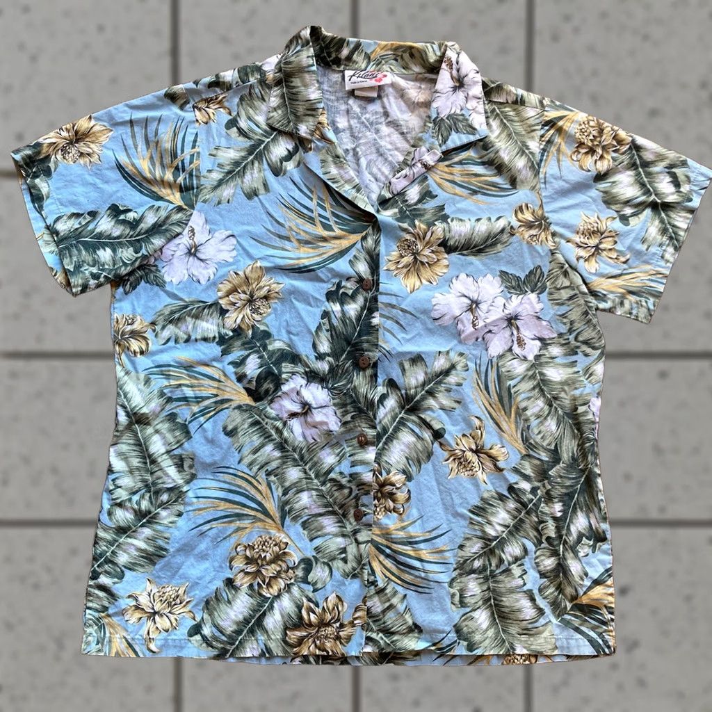 Vintage VINTAGE Kilani Hawaiian Shirt Mens Large Blue Floral Made In Hawaii USA Cotton Size US L / EU 52-54 / 3 - 1 Thumbnail