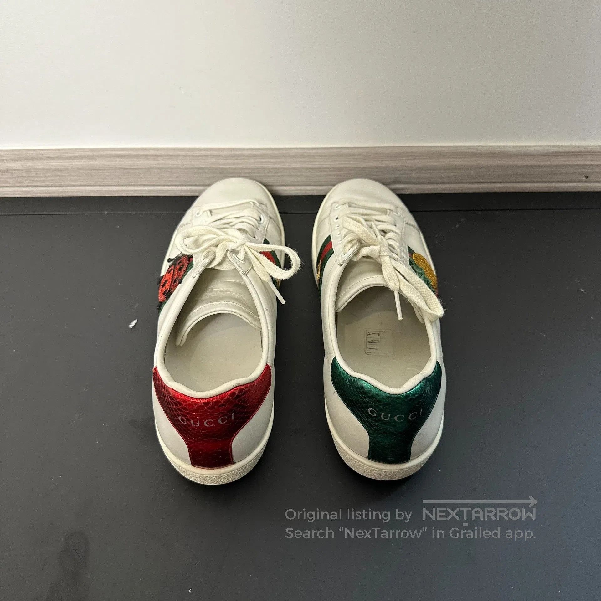 Gucci gucci pineapple embroidery white sneakers size 37.5. Size US 7.5 / IT 37.5 - 3 Thumbnail