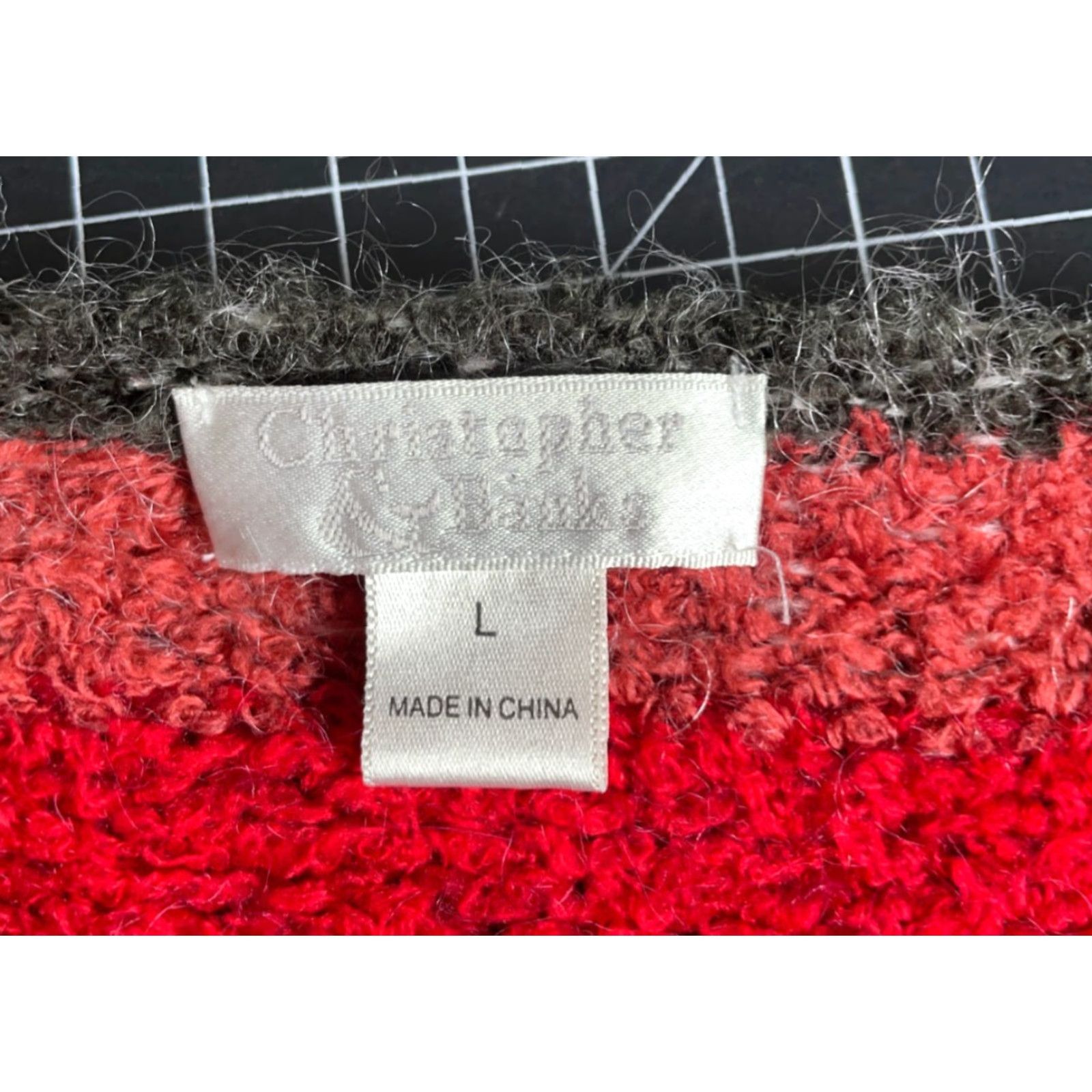 Vintage VINTAGE Christopher & Banks Cardigan Sweater Red Striped Lightweight Mohair Blend Women Large Knit Size L / US 10 / IT 46 - 3 Thumbnail