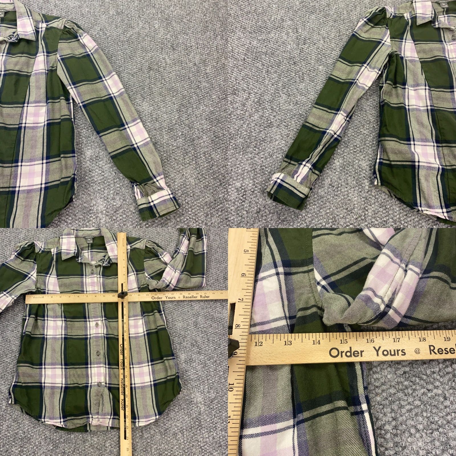 Eddie Bauer Eddie Bauer Womens Shirt Top XS Green Plaid Button-Up Long Sleeve Shirt Womens XS Green Plaid Button-Up Long Sleeve Eddie Bauer Size XS / US 0-2 / IT 36-38 - 8 Thumbnail