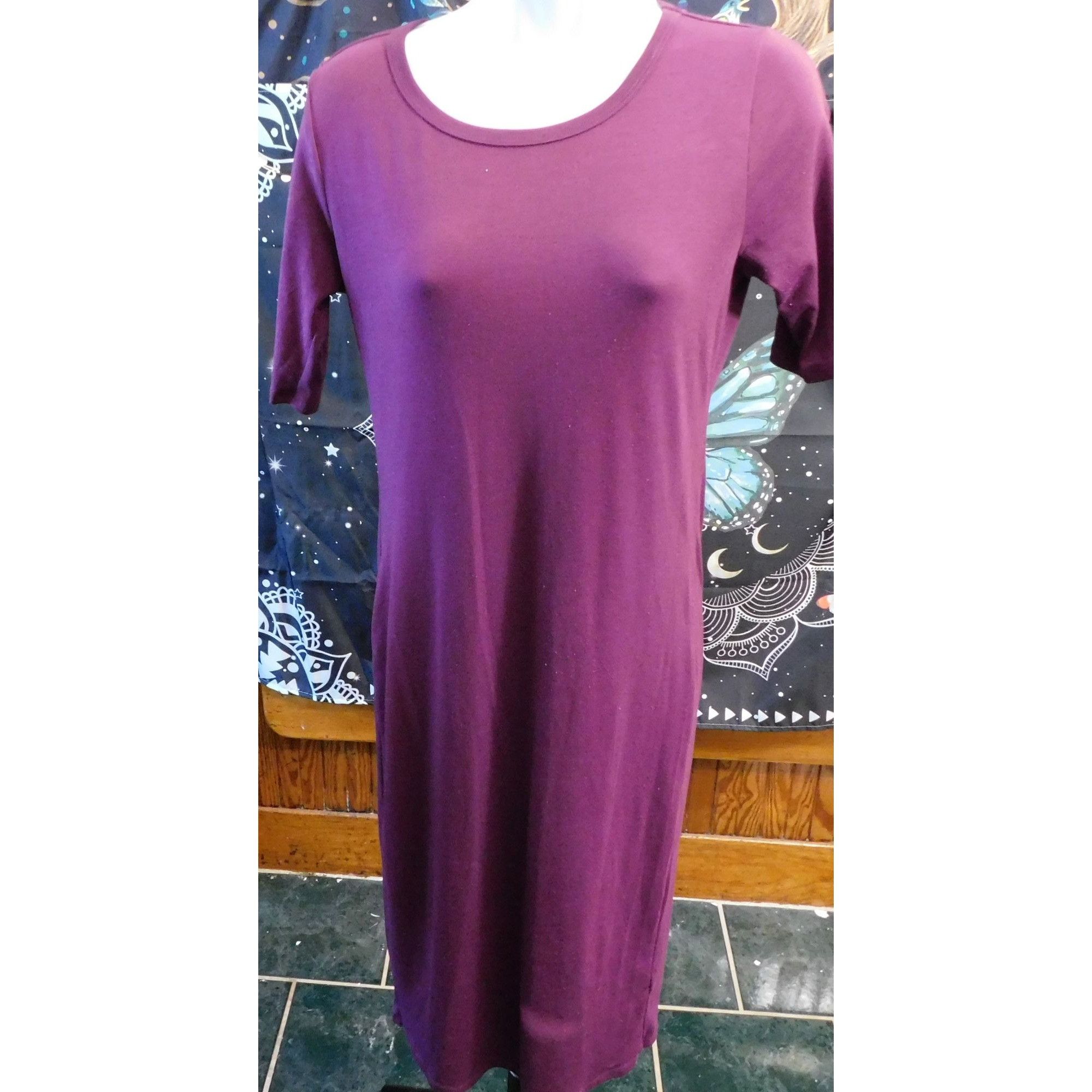 Other LuLaRoe Purple Midi Length Casual Dress Size XS / US 0-2 / IT 36-38 - 3 Thumbnail