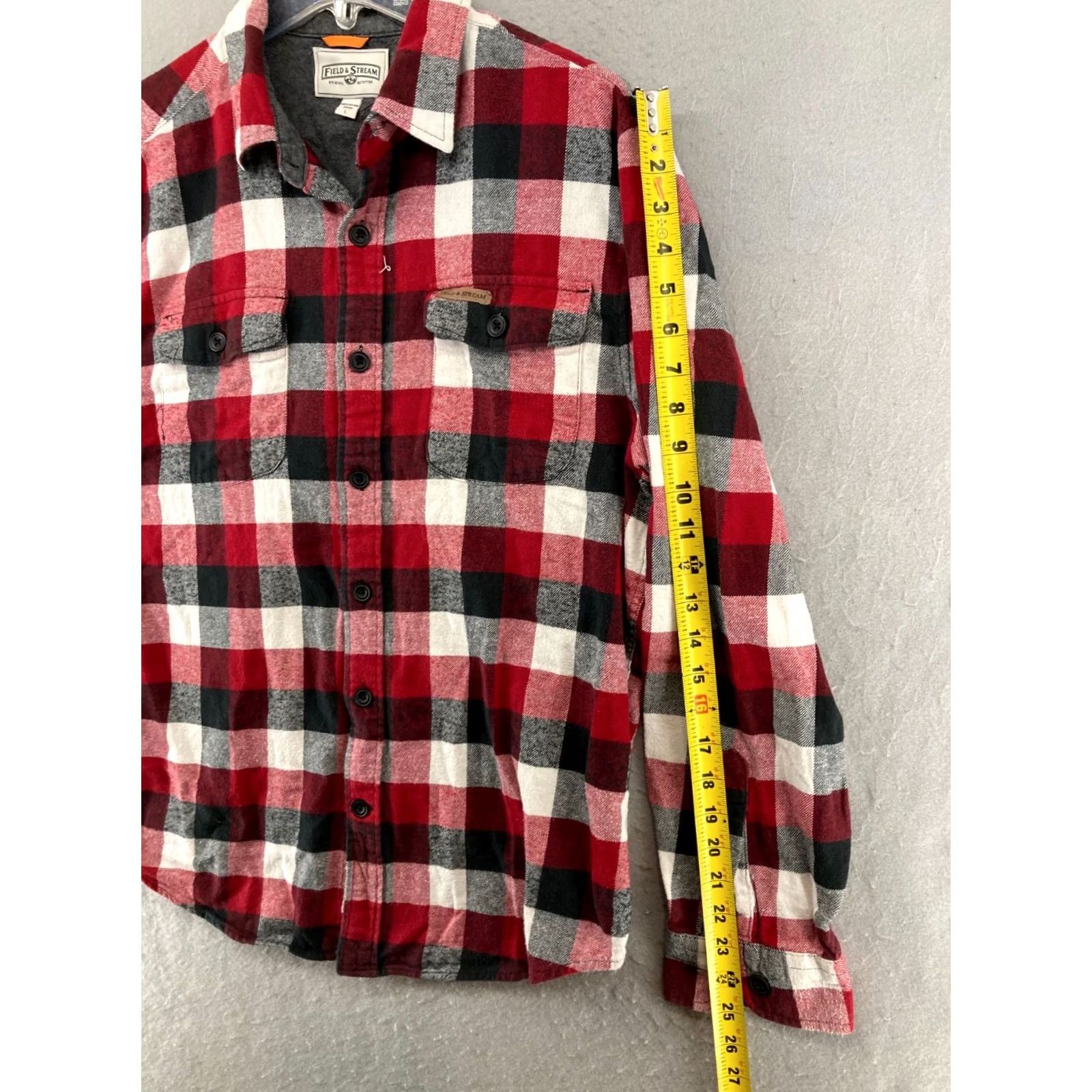 Vintage Field and Stream Mens Shirt L Heavyweight Red Plaid Flannel Button-Up Pocketed Cotton Distinct Casual Wear Mens L Red Plaid Fields and Stream Shirt Size US L / EU 52-54 / 3 - 4 Thumbnail