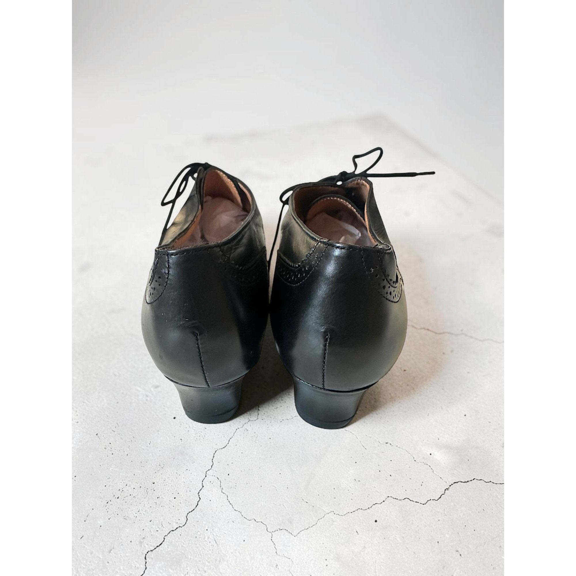 Robert Clergerie Vintage Robert Clergerie Oxford Heels 90s Black Leather Size US 7.5 / IT 37.5 - 6 Thumbnail