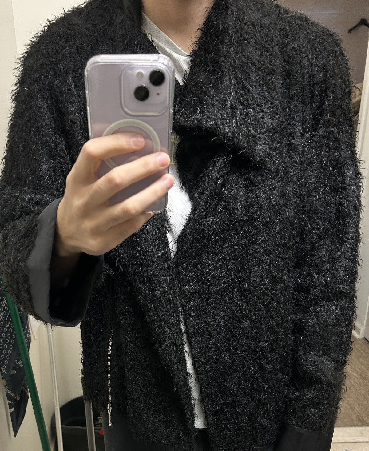 Kiko Kostadinov Kiko Kostadinov F/W 19 Goff Zip Darted Jacket Furry Black Size US S / EU 44-46 / 1 - 10 Thumbnail