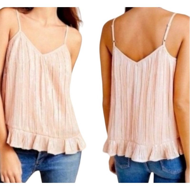 Anthropologie Anthropologie Amelia Pink Sequined Cami, Plus Size 14, NWT Size XL / US 12-14 / IT 48-50 - 1 Thumbnail
