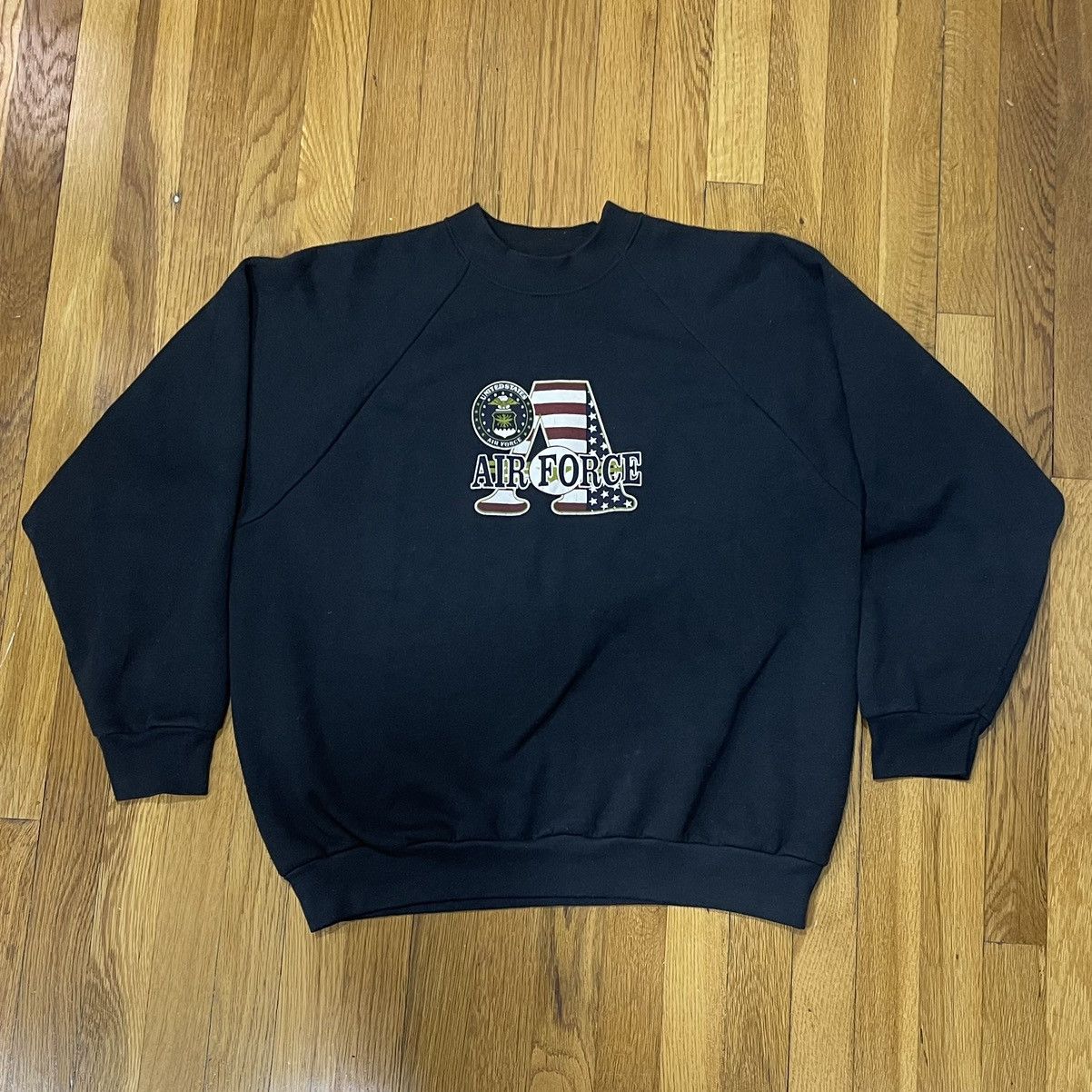 Vintage Vintage USAF Fruit of the Loom Sweatshirt Size US XL / EU 56 / 4 - 1 Thumbnail