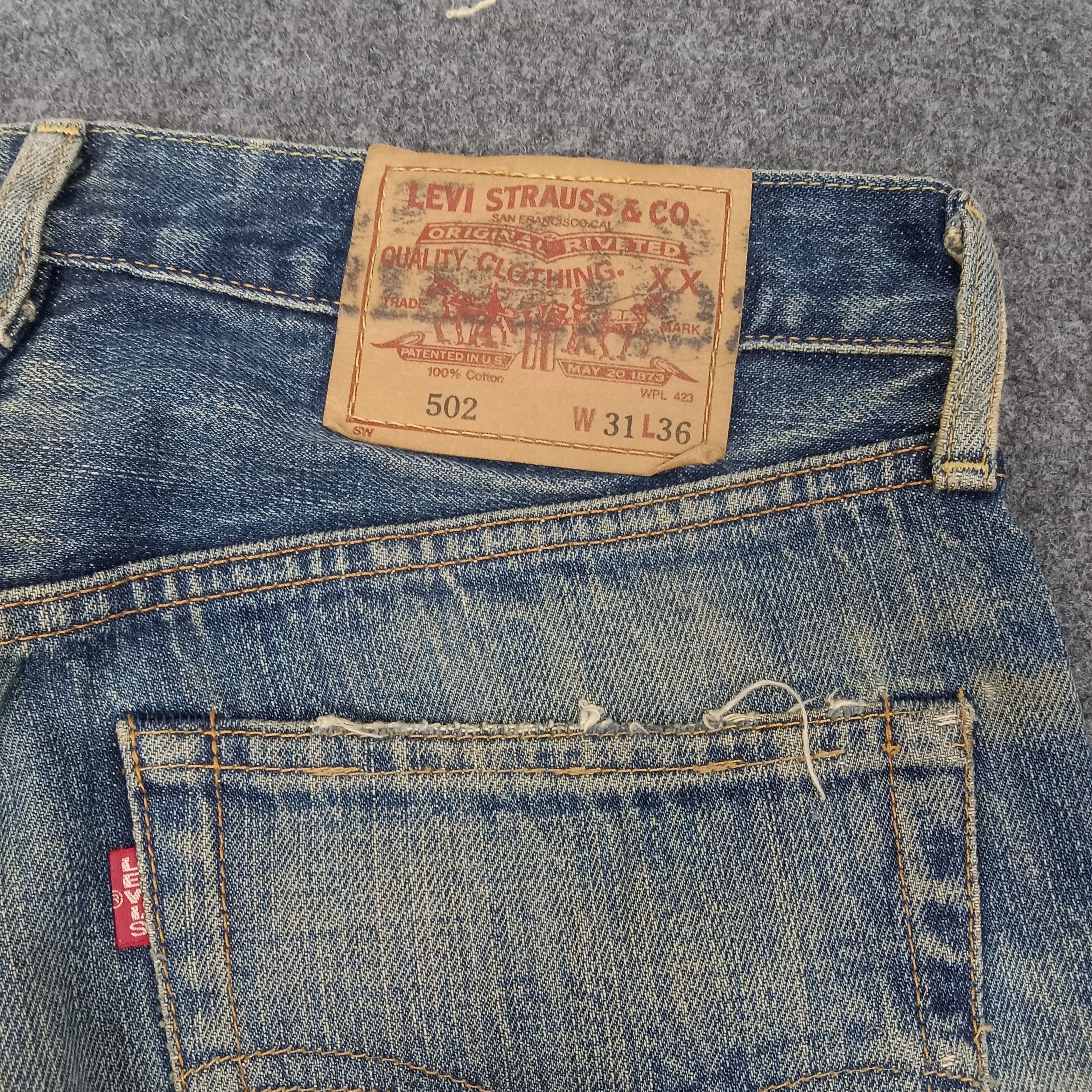Levi's Levi's 502 Selvedge Distressed Denim Jeans C258N13 Size US 29 - 8 Thumbnail
