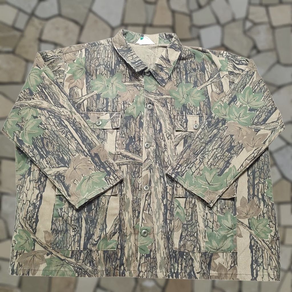 Vintage VINTAGE Key Trebark Camo Button Shirt Jacket Pockets Mens XXL Made In USA Flannel 90s 80s Size US XXL / EU 58 / 5 - 1 Thumbnail
