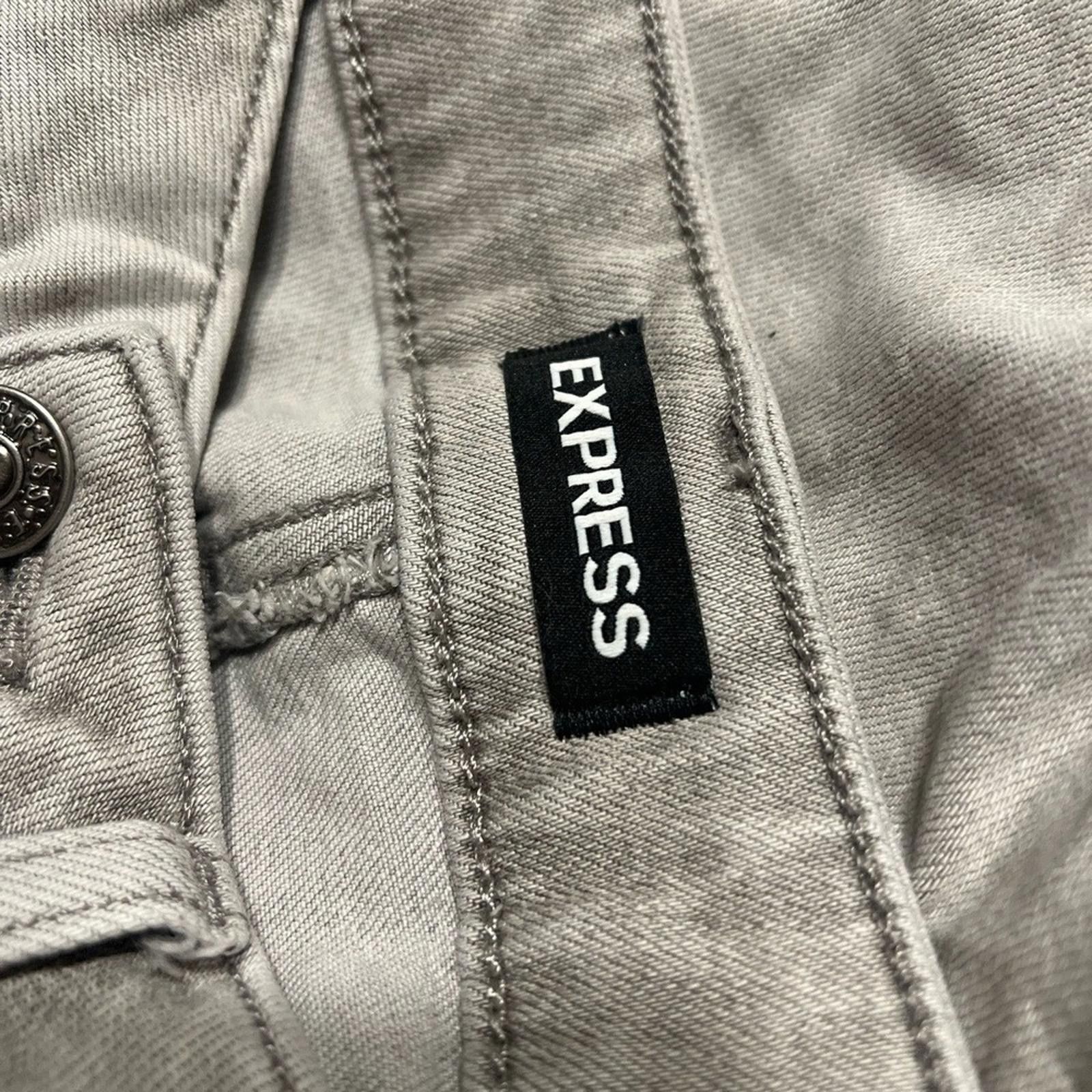 Express EXPRESS Women's Skinny Jeans W30 L30 Light Gray Faded Wash Size 30" / US 8 / IT 44 - 4 Thumbnail