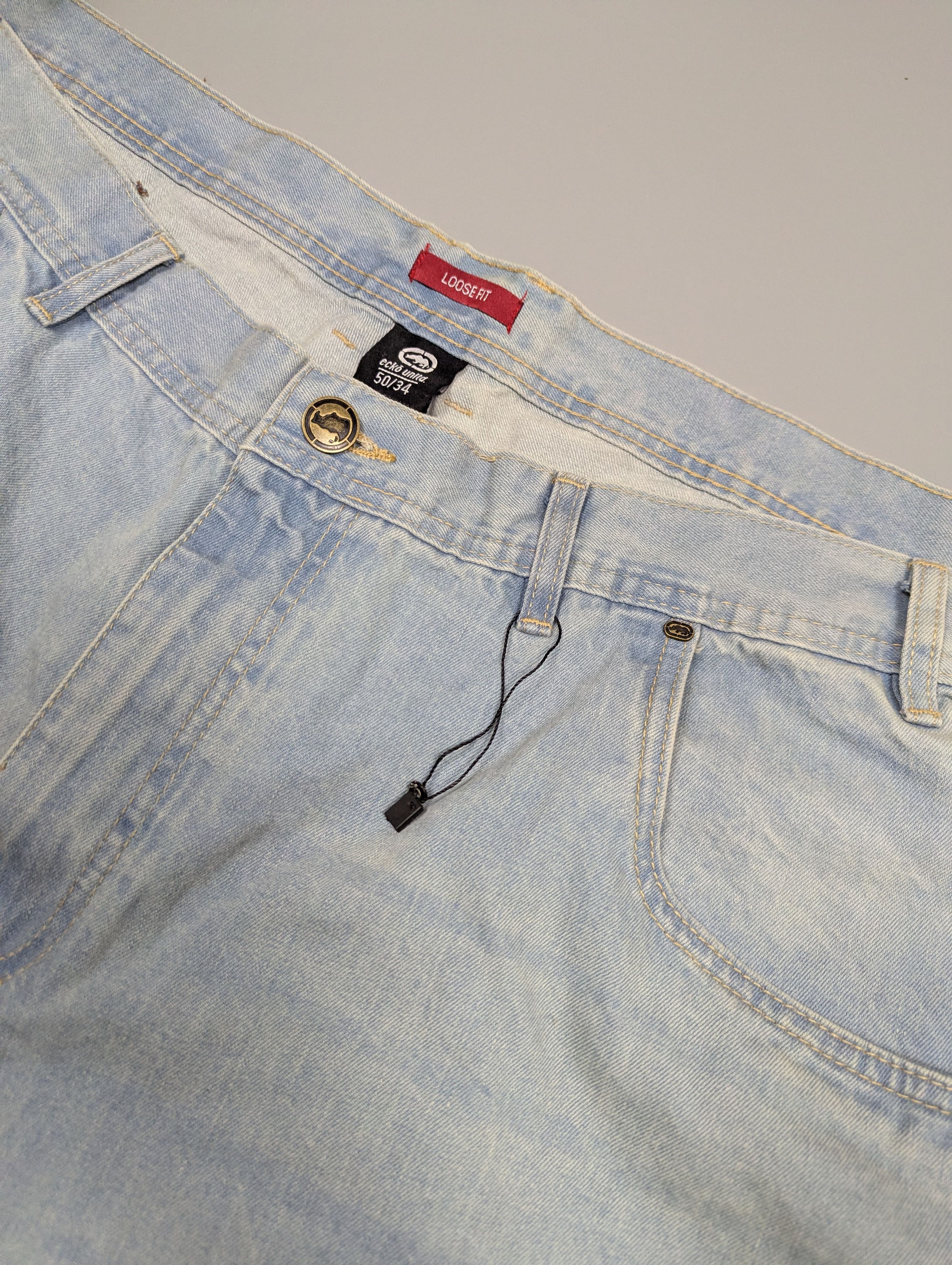 Ecko Unltd. NEW Ecko Unltd. "Fat Bro" Y2K Baggy Jeans W50 L34 Size US 44 / EU 60 - 16 Thumbnail
