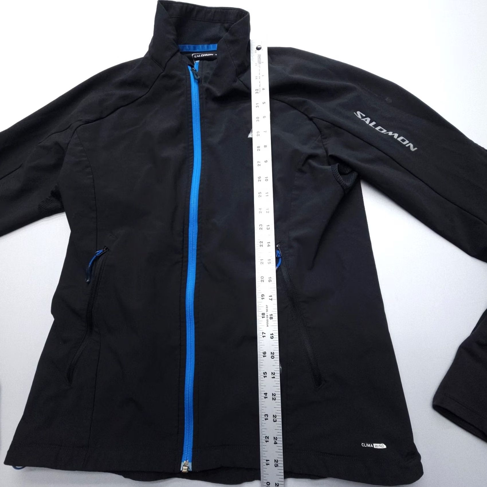 Salomon Salomon Windbreaker Jacket Womens Large Black Softshell Zip Full Zip Outdoor Style Logo Trail Windbreaker Female L Regular Active Size L / US 10 / IT 46 - 7 Thumbnail