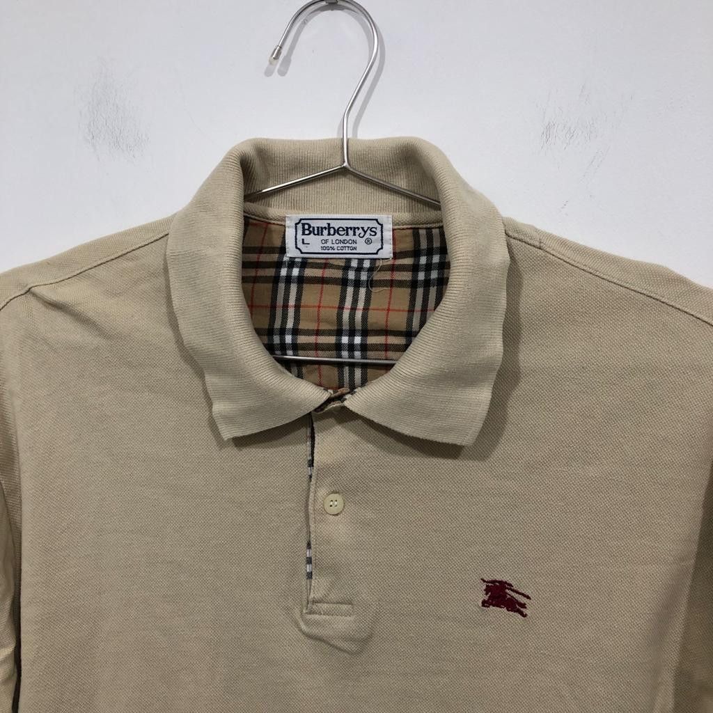 Burberry Vintage Burberrys of London L/S Polo Tee Size US L / EU 52-54 / 3 - 3 Thumbnail