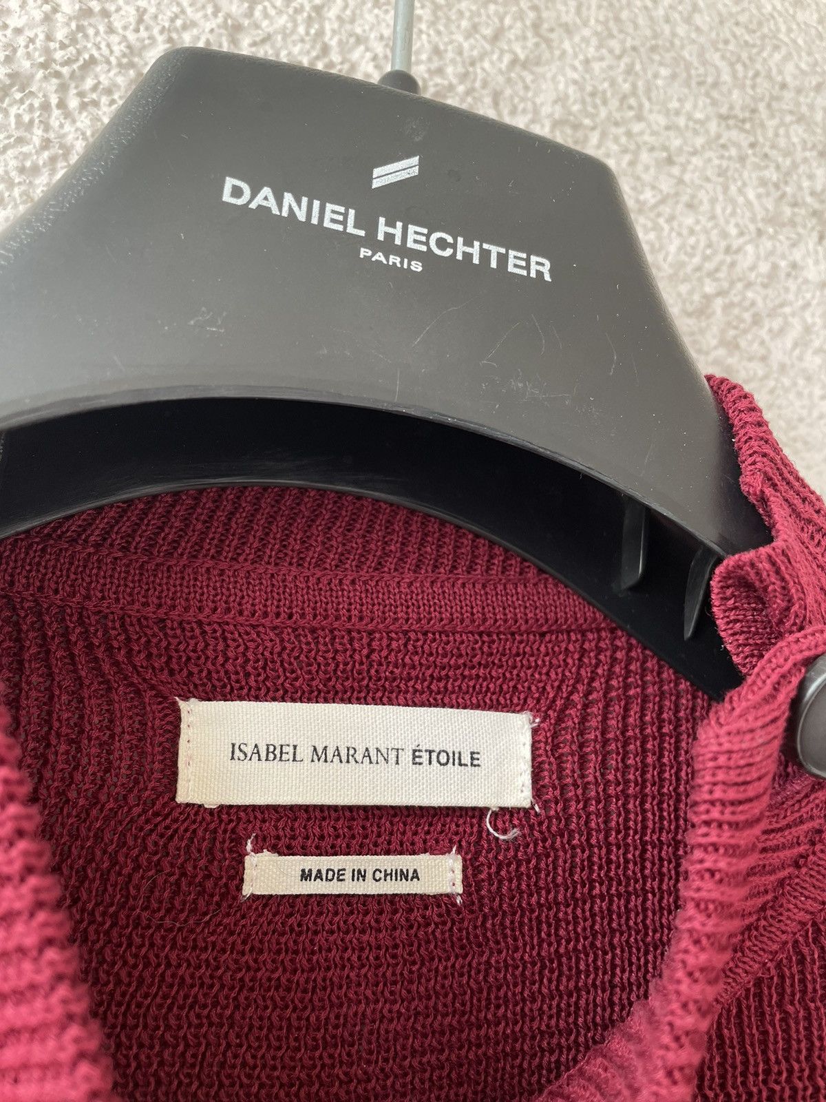 Isabel Marant Etoile Isabel Marant Women Burgundy Knitted Viscose Sweater 38/XS Size XS / US 0-2 / IT 36-38 - 10 Thumbnail