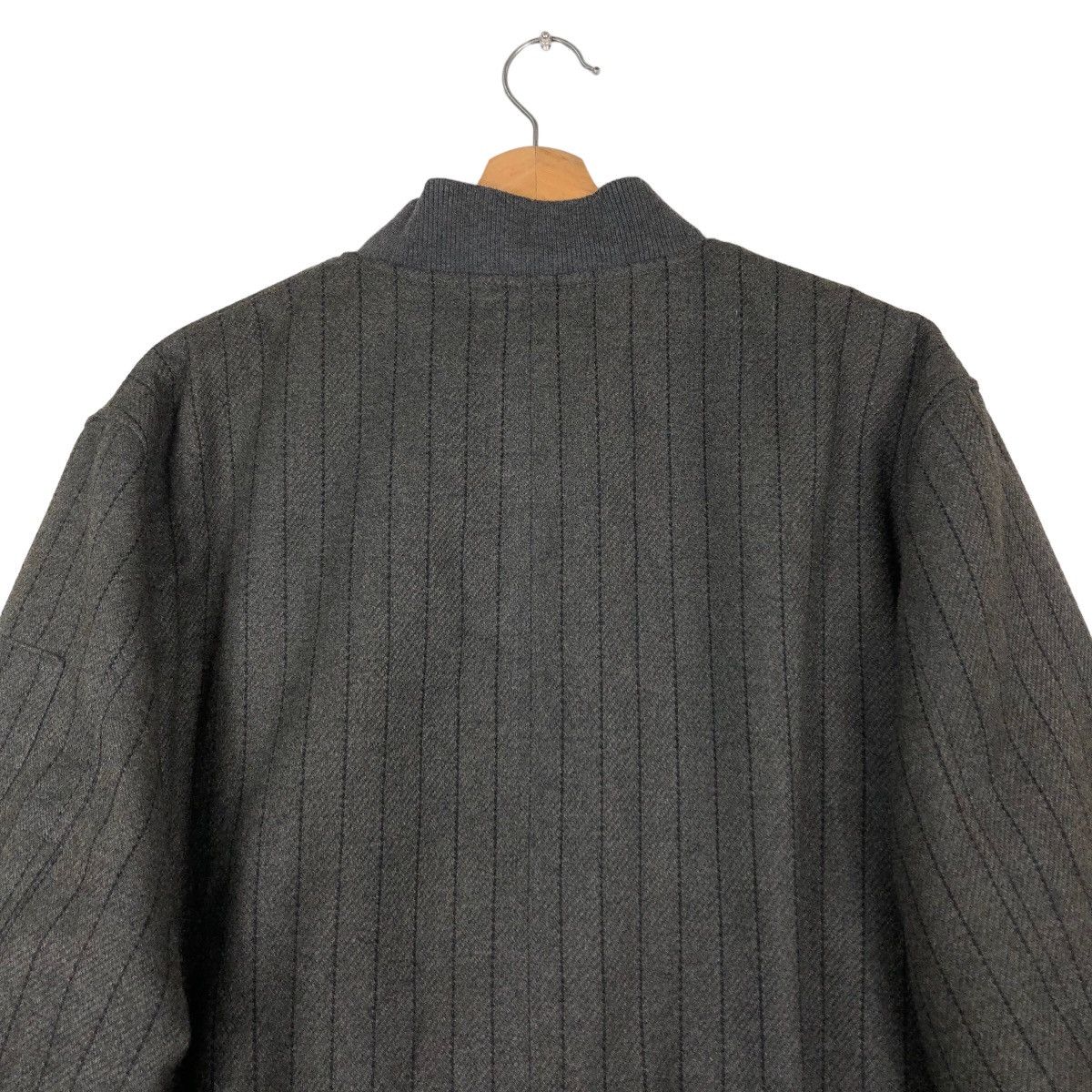 Japanese Brand 🔥Vintage Bomber Jacket Wool Striped GU Japan Issey Miyake Size US XL / EU 56 / 4 - 10 Thumbnail