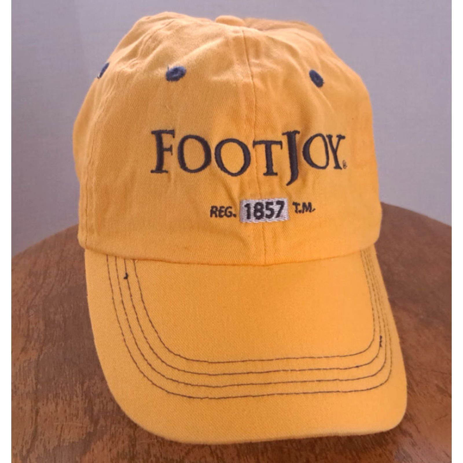Footjoy FootJoy Golf Hat EUC Yellow Adjustable Cotton Men Stitched Birdie 1857 Adjustable Pattern Solid Style Golf Hat Men Yellow Birds Eye View Size ONE SIZE - 2 Thumbnail