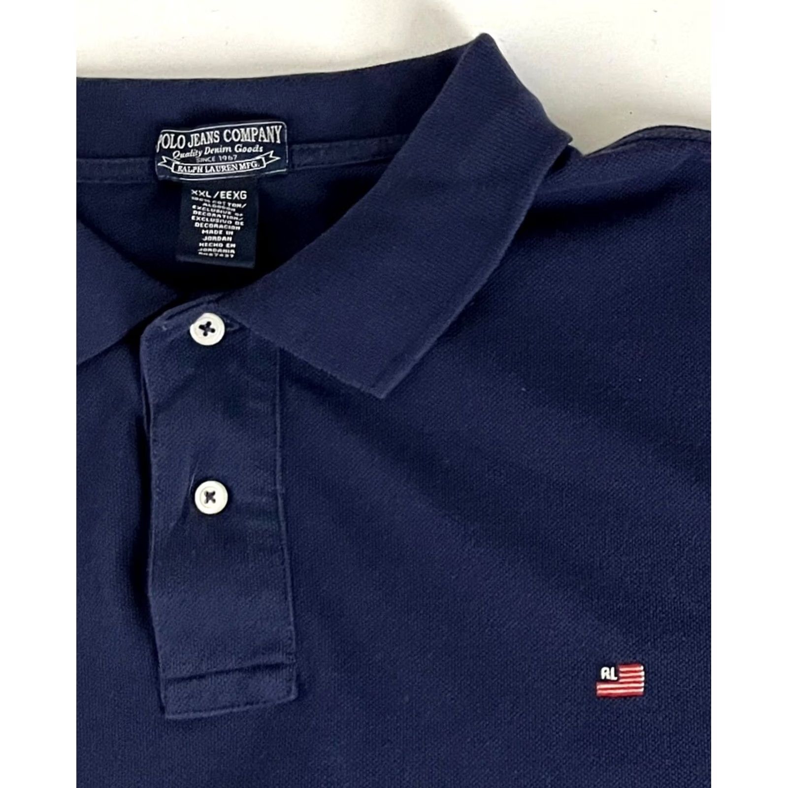 Ralph Lauren VINTAGE Polo Jeans Company Ralph Lauren Polo Shirt Navy Blue 2XL Men’s Short Sleeve Polo Shirt 100% Cotton NWT Size US XXL / EU 58 / 5 - 4 Thumbnail