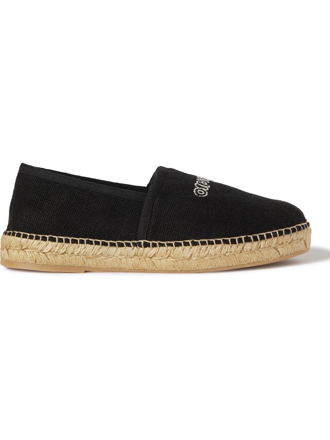 Off-White o1y0225 Logo Espadrilles in Black Size US 7 / EU 40 - 1 Thumbnail
