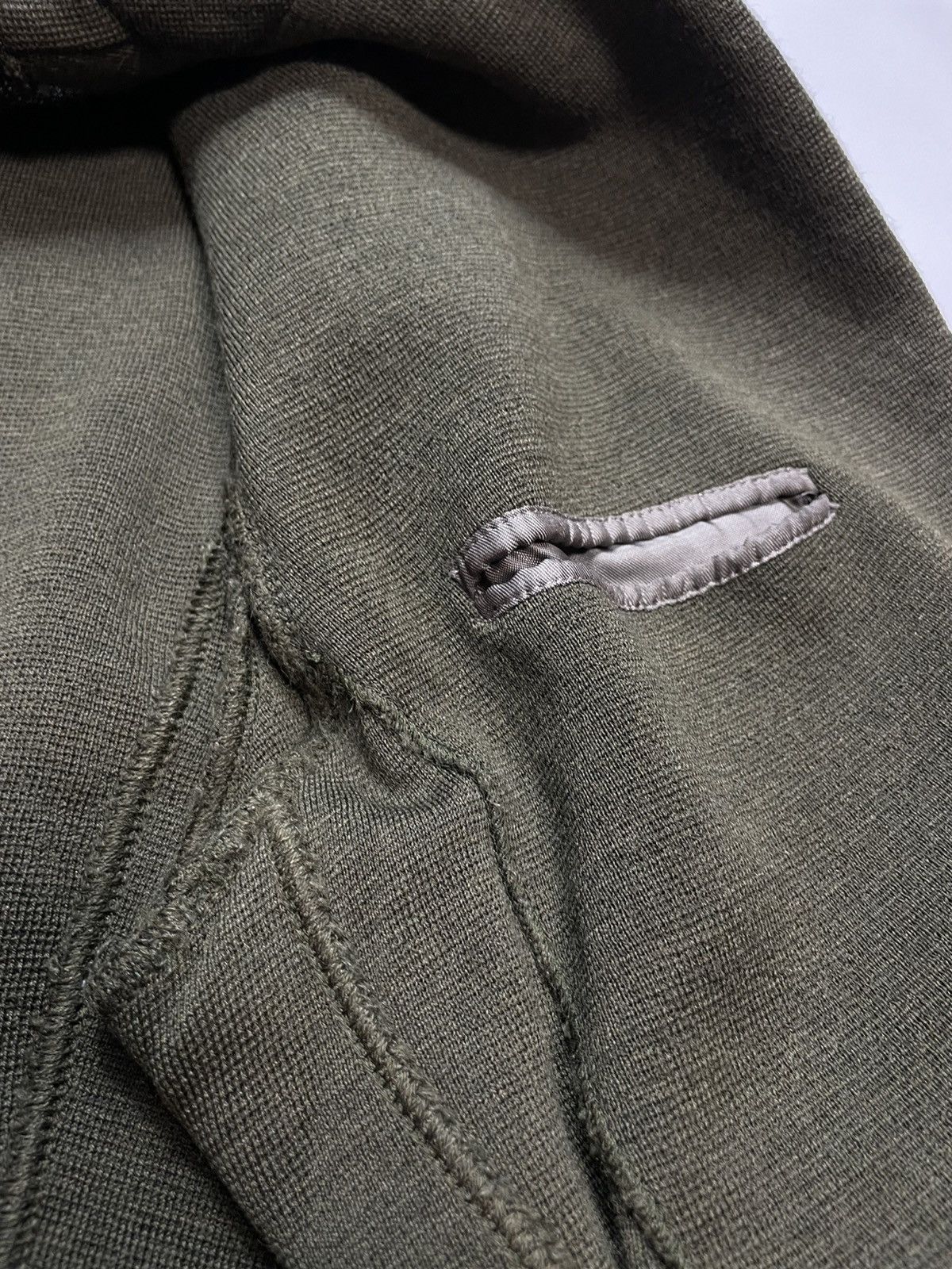 Gran Sasso Gran Sasso Olive Green Travel Virgin Wool Blazer Size 50 Size 50S - 12 Thumbnail
