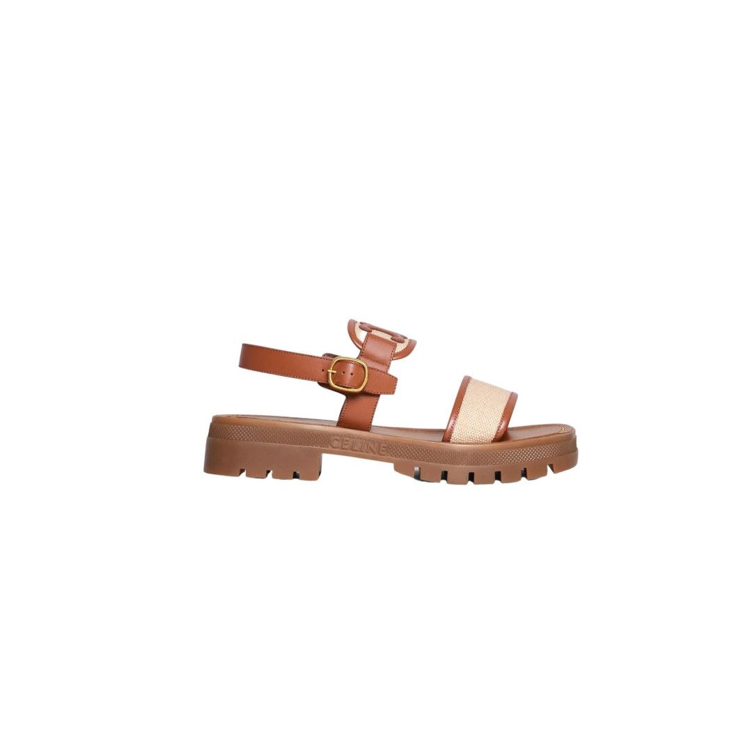 Celine o1bcso1str0625 353872270C Sandals in Tan / Dark Beige Size US 9 / IT 39 - 1 Thumbnail
