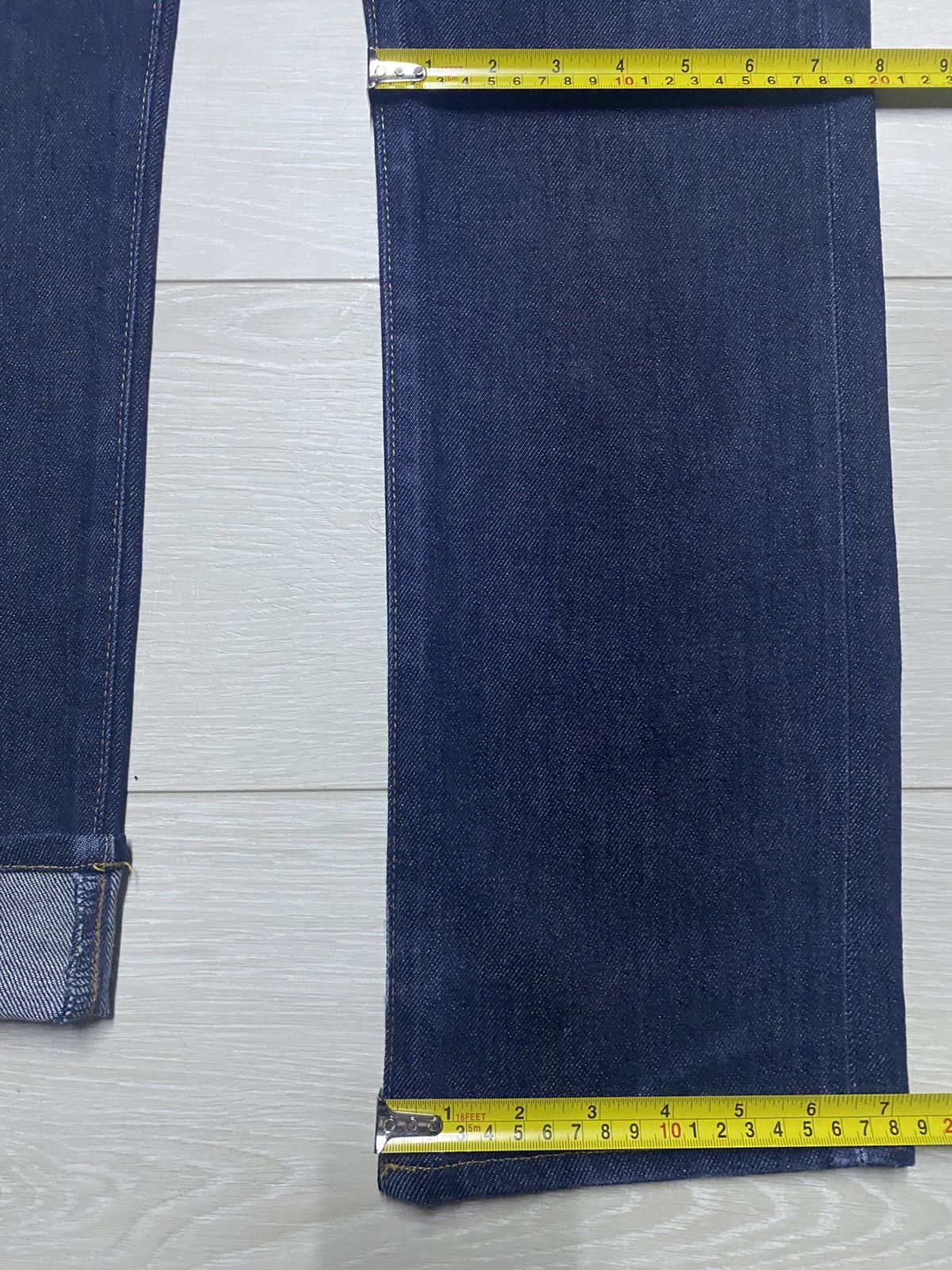 Undercover × Uniqlo Vintage Uniqlo Selvedge Blue wash Distressed Slim Fit Jeans Size US 35 - 16 Thumbnail