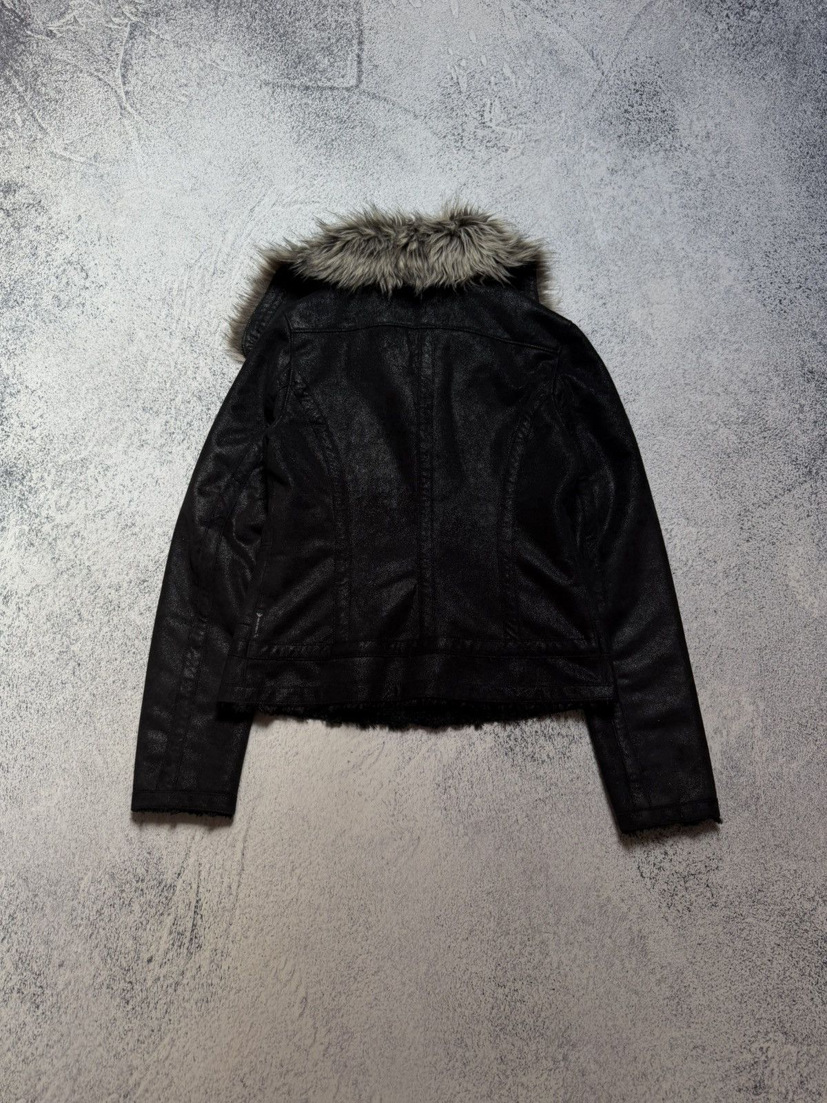 Giorgio Armani Rare! Rick Owens Style Faux Fur Short Jacket Y2K Opium Size M / US 6-8 / IT 42-44 - 12 Thumbnail