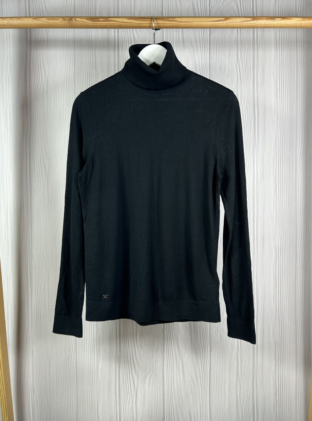 Lauren Ralph Lauren Lauren Ralph Lauren Silk-Blend Turtleneck Sweater Black L Size L / US 10 / IT 46 - 2 Thumbnail