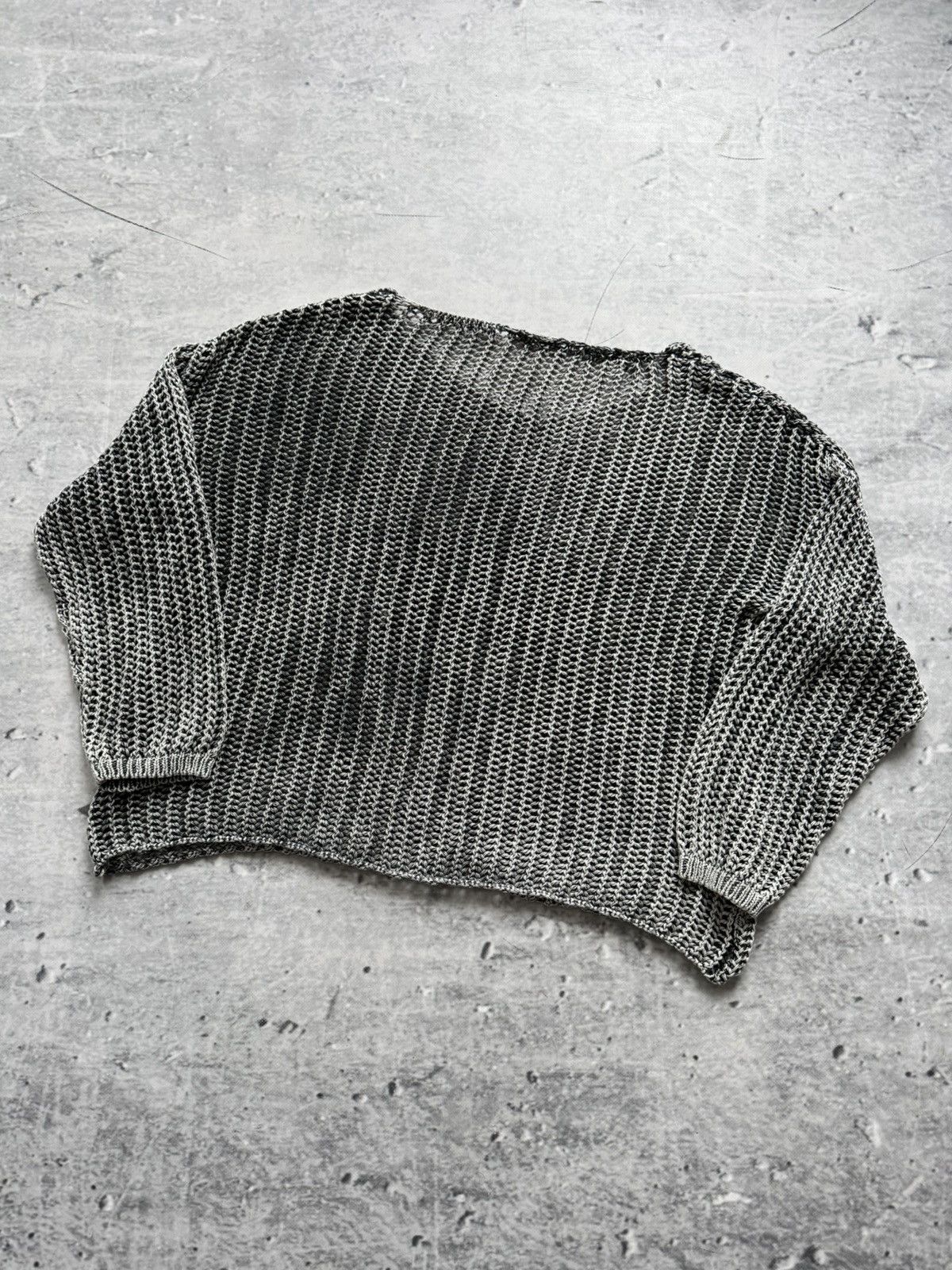 Japanese Brand × Vintage 00s Vintage mesh knit star distressed sweater Avantgarde Size L / US 10 / IT 46 - 2 Thumbnail