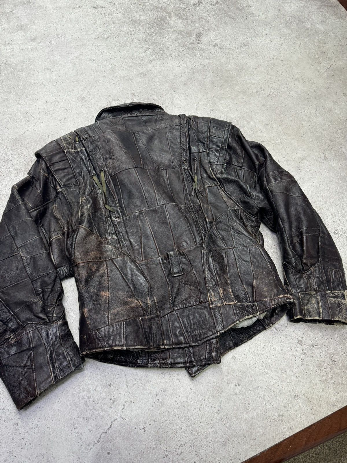 Junya Watanabe Vintage 90s Reworked Faded Leather Jacket Size US S / EU 44-46 / 1 - 10 Thumbnail