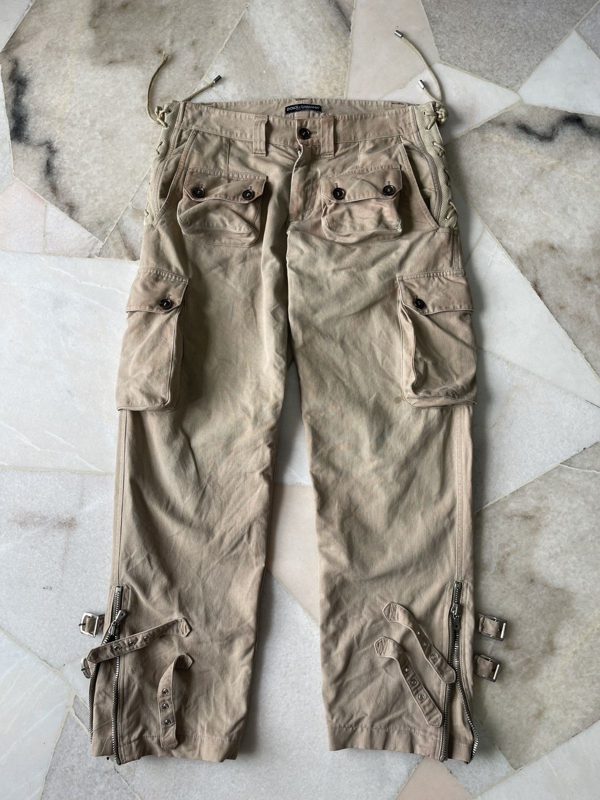 Dolce & Gabbana 2000s Dolce & Gabbana 3D Cargo Pants Size US 32 / EU 48 - 2 Thumbnail