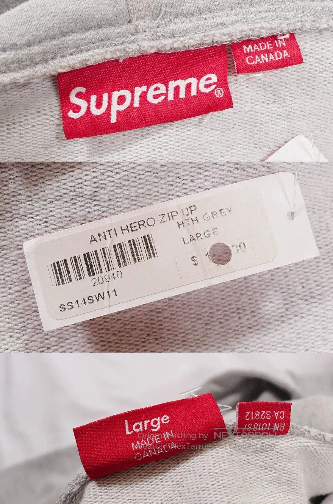 Supreme supreme anti hero zip. Size US L / EU 52-54 / 3 - 4 Thumbnail