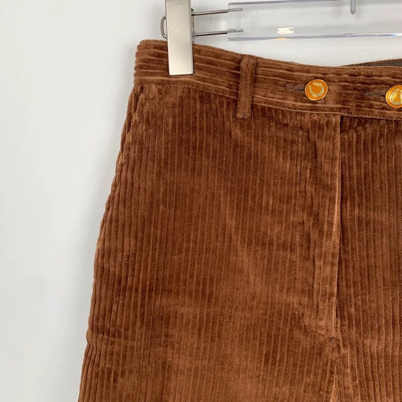 Gucci GucciDark brown leather brand cotton casual corduroy trouse Size US 38 / EU 54 - 3 Thumbnail