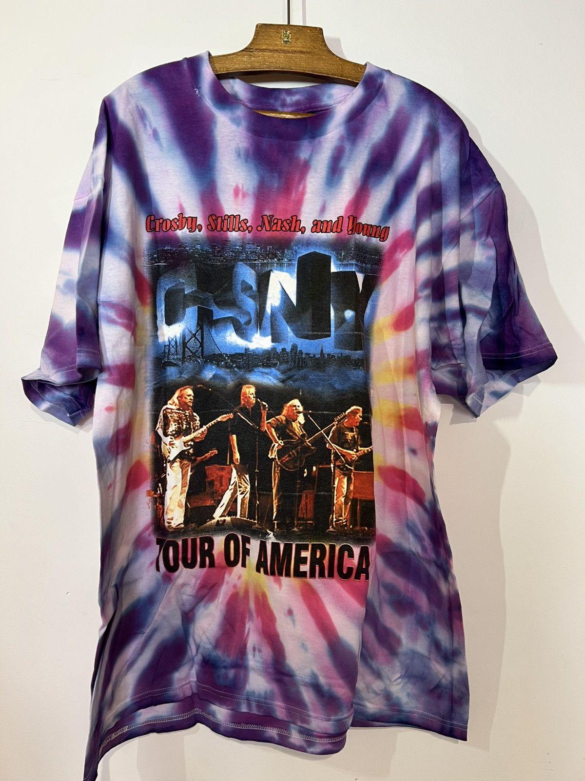Band Tees vintage early 00s still nash & young shirt Csny tour tie dye Size US XL / EU 56 / 4 - 1 Thumbnail