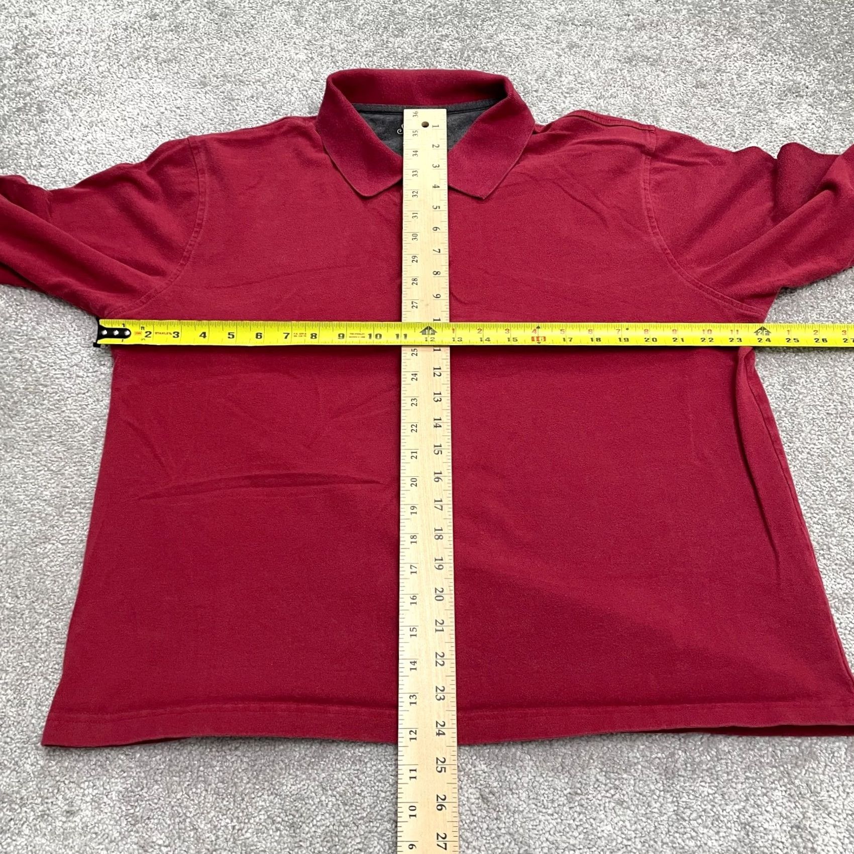 Vintage St. John's Bay Polo Shirt Mens L Red Long Sleeve Cotton Casual Size US L / EU 52-54 / 3 - 6 Thumbnail